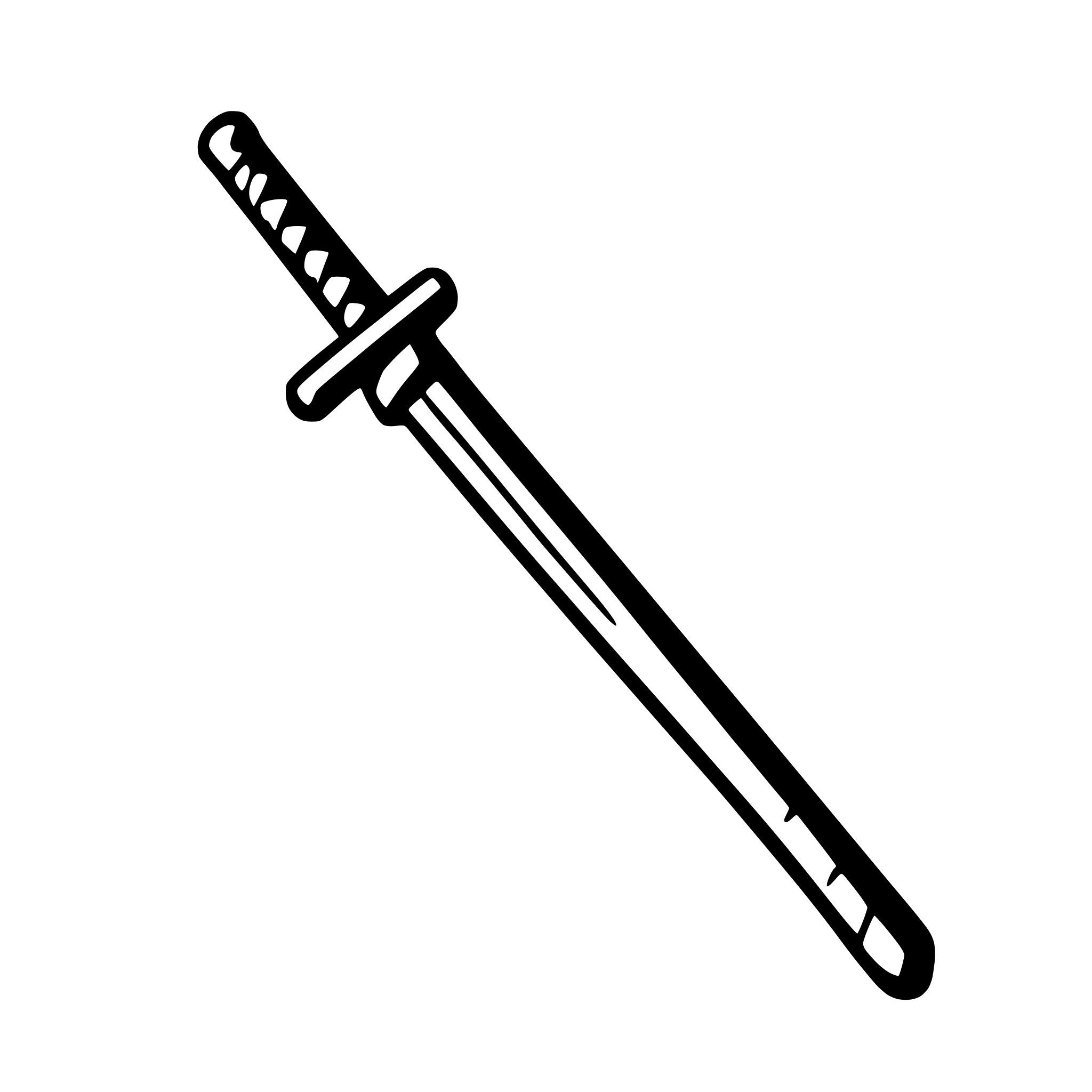 AI-generated SVG of a icon of samurai katana for RPG japanese game