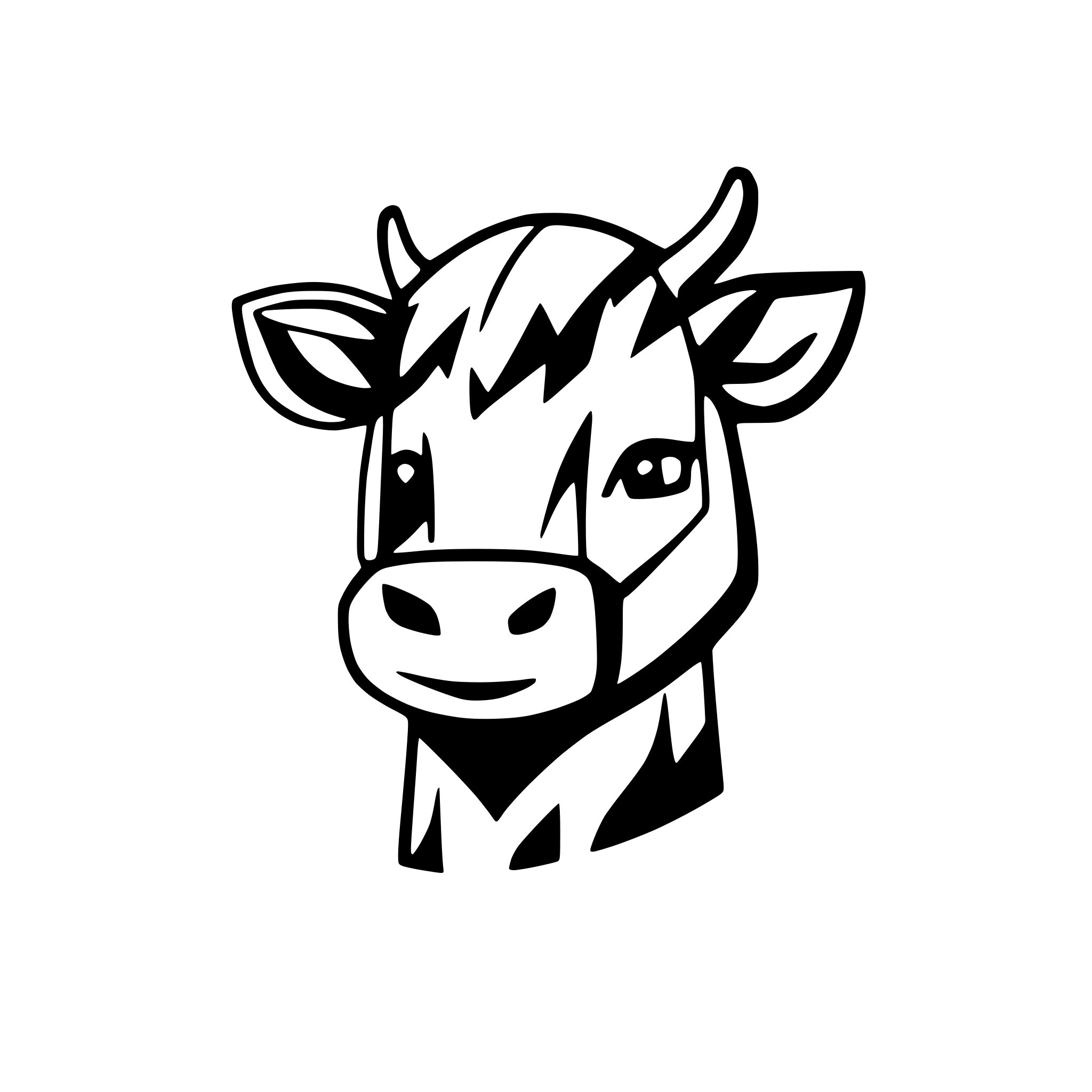 AI-generated SVG of a cow