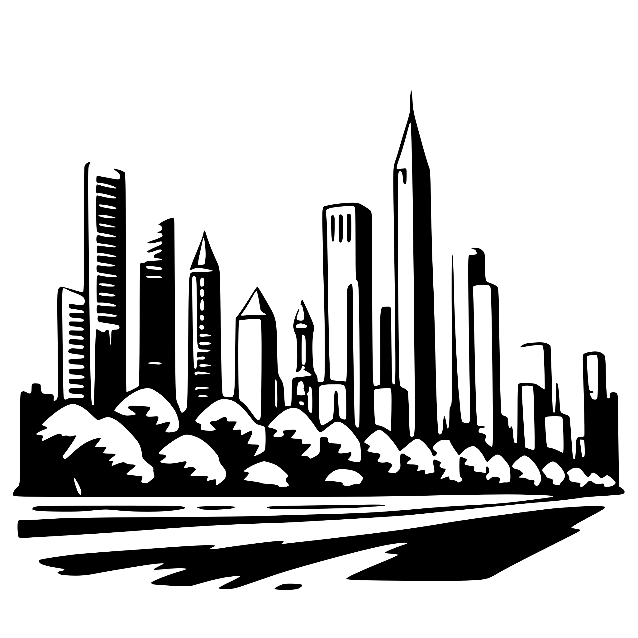 AI-generated SVG of a city skyline