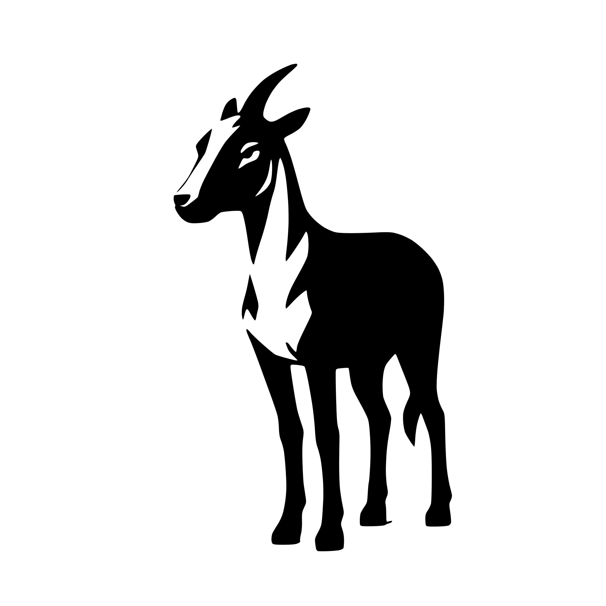 AI-generated SVG of a female goat flat