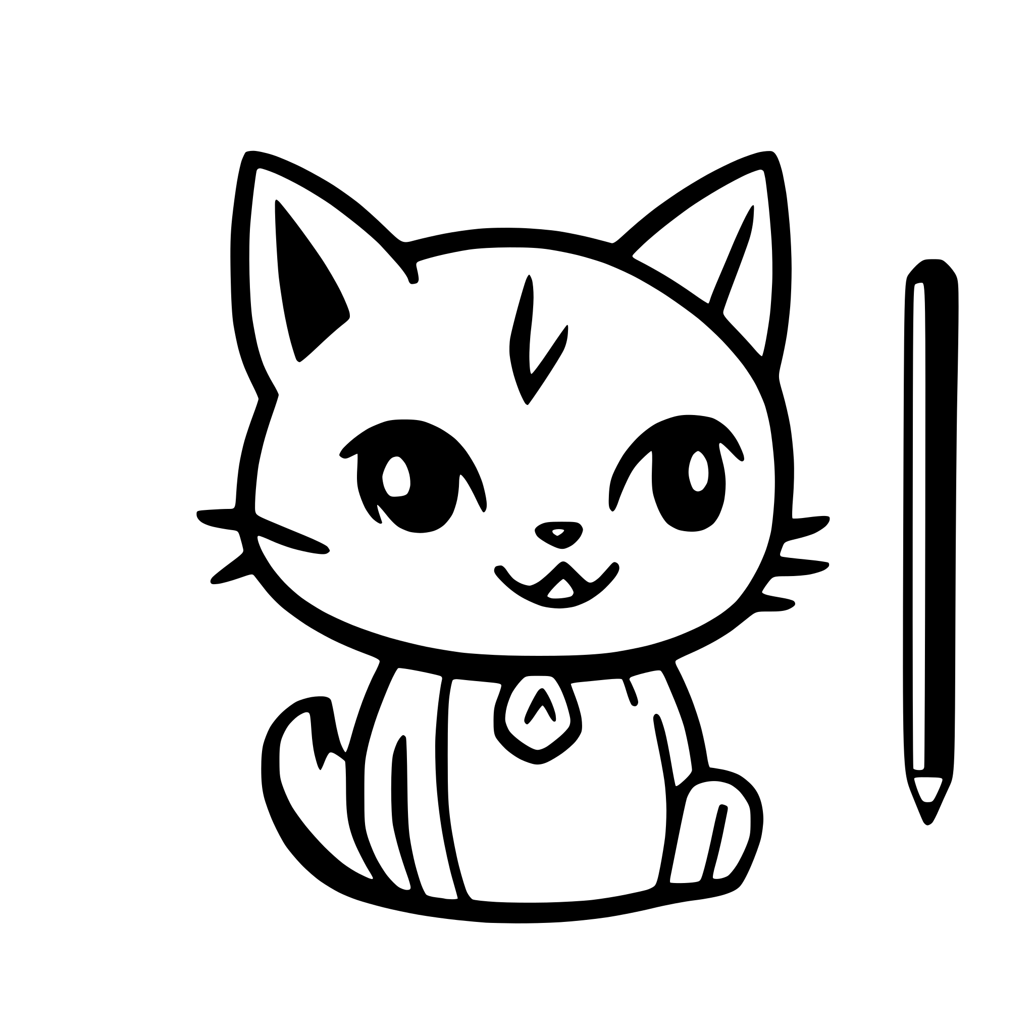 AI-generated SVG of a cat cute
