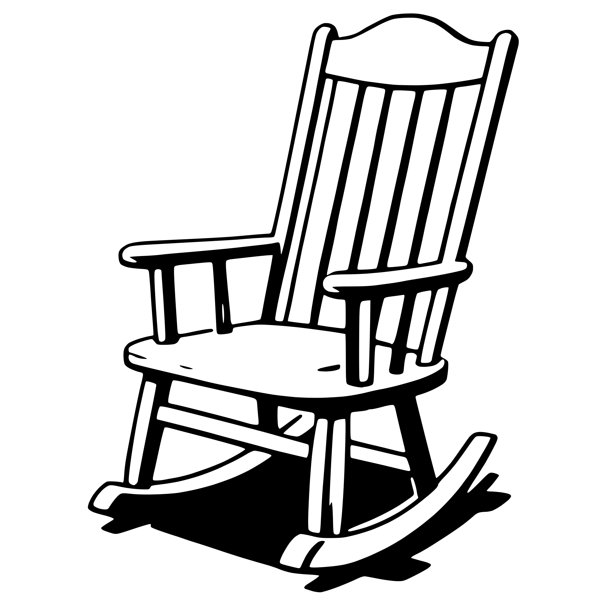 AI-generated SVG of a rocking chair