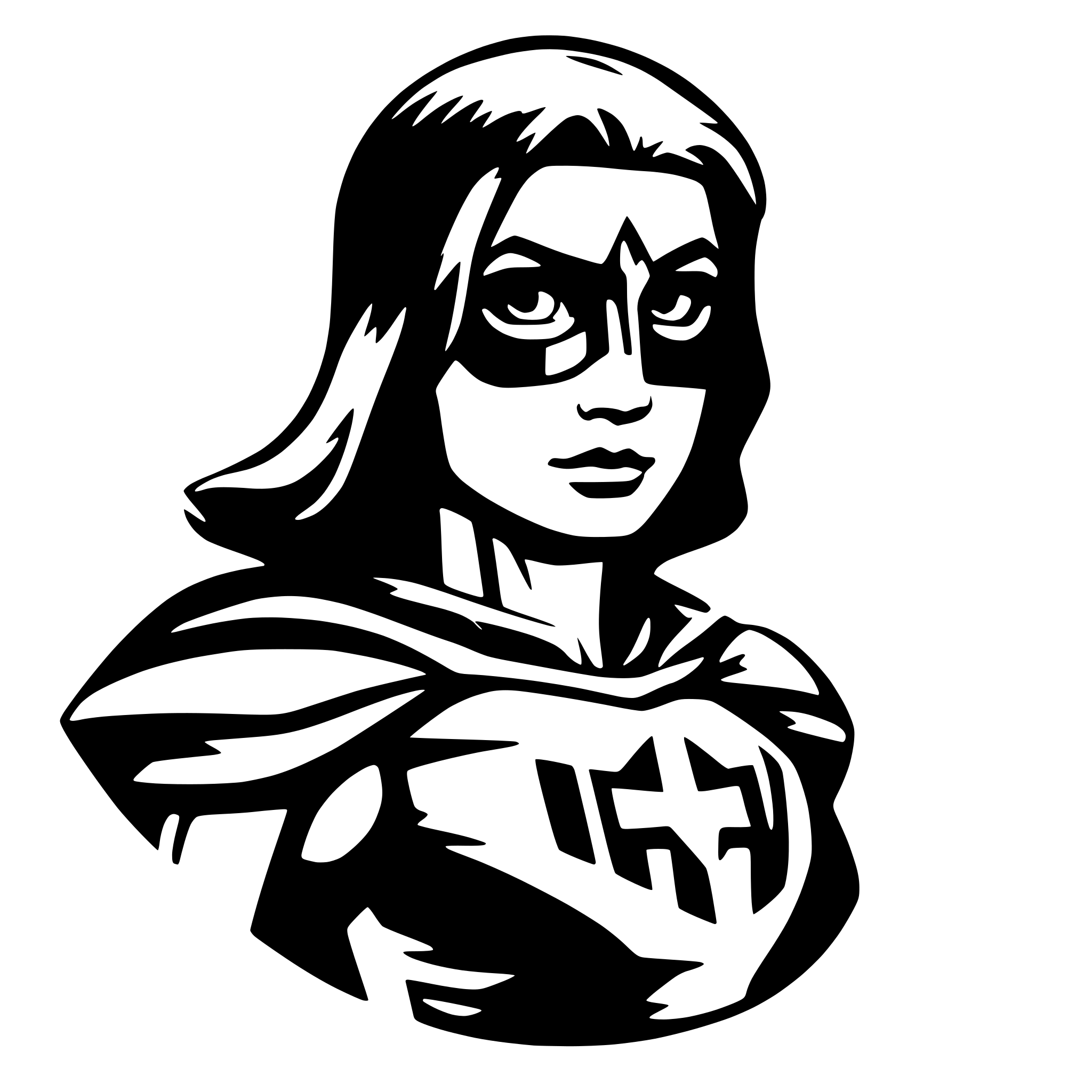 AI-generated SVG of a super hero