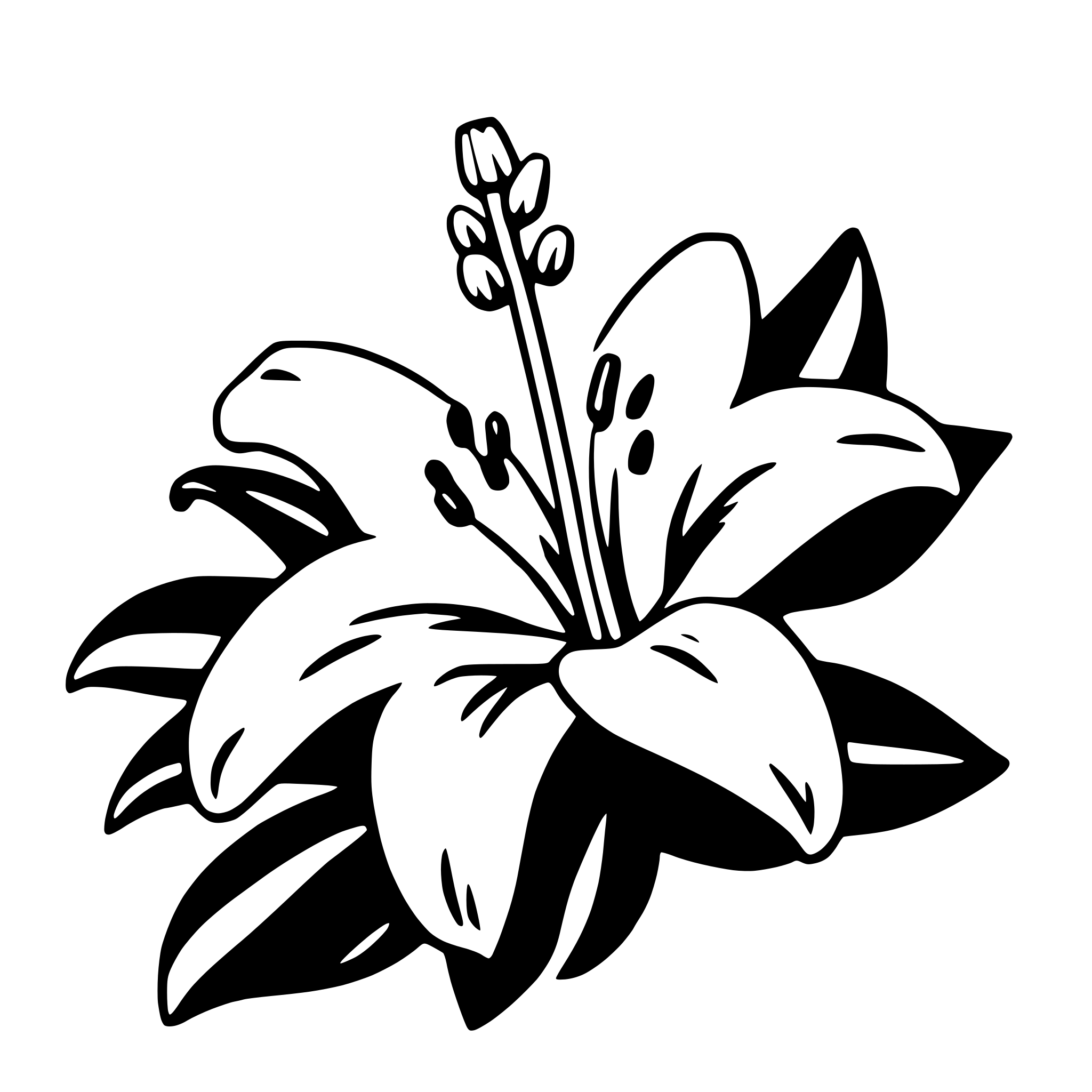 AI-generated SVG of 'easter lily'