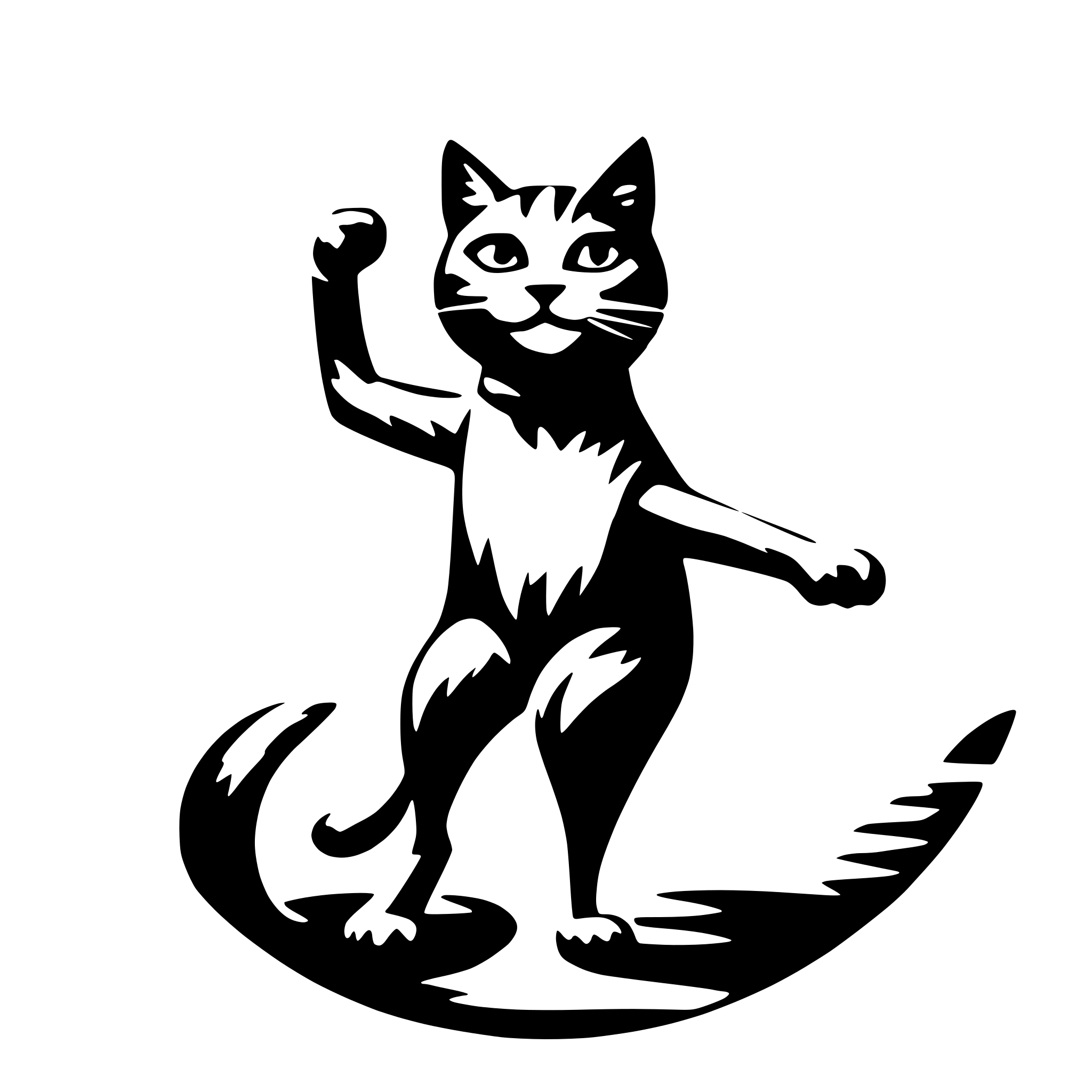 AI-generated SVG of 'cat dancing in a circle'