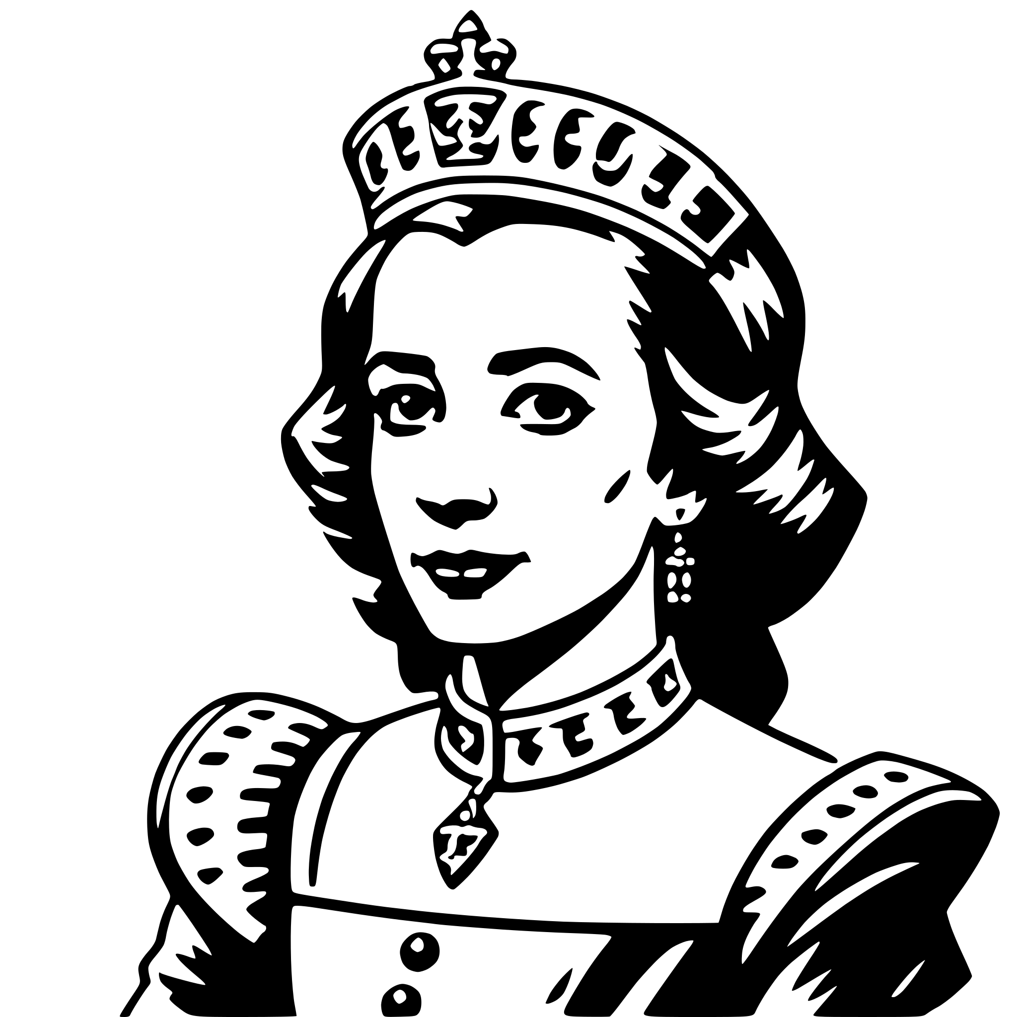 AI-generated SVG of a queen elizabeth i