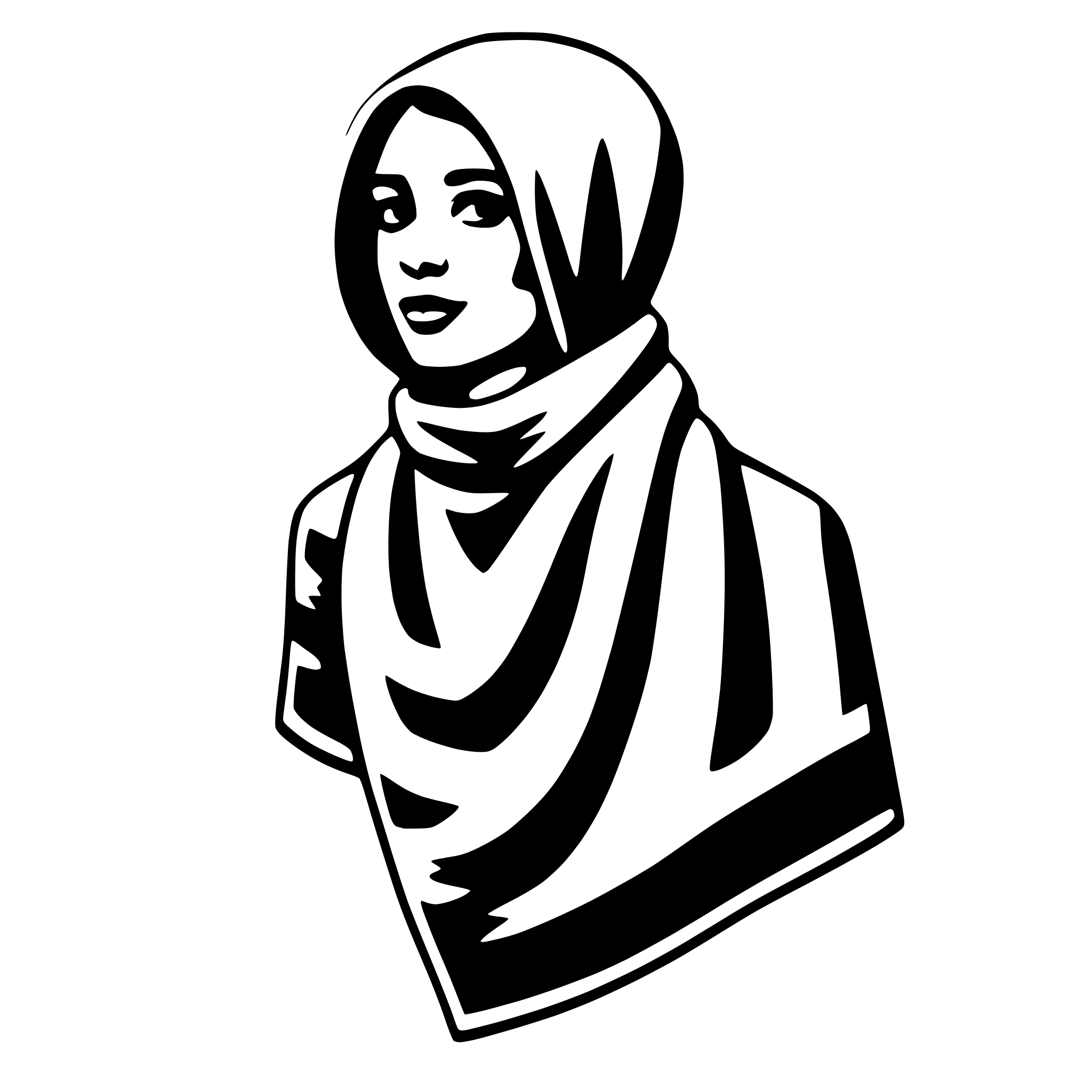 AI-generated SVG of a scarf