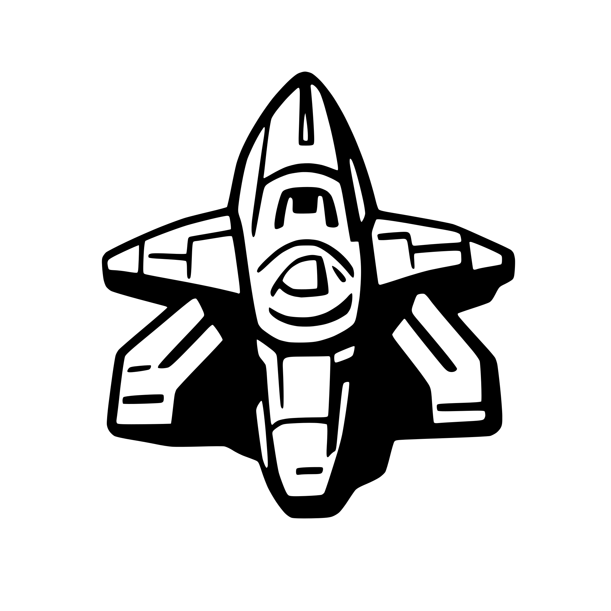AI-generated SVG of a Top down spaceship linear cruiser class font awesome icon