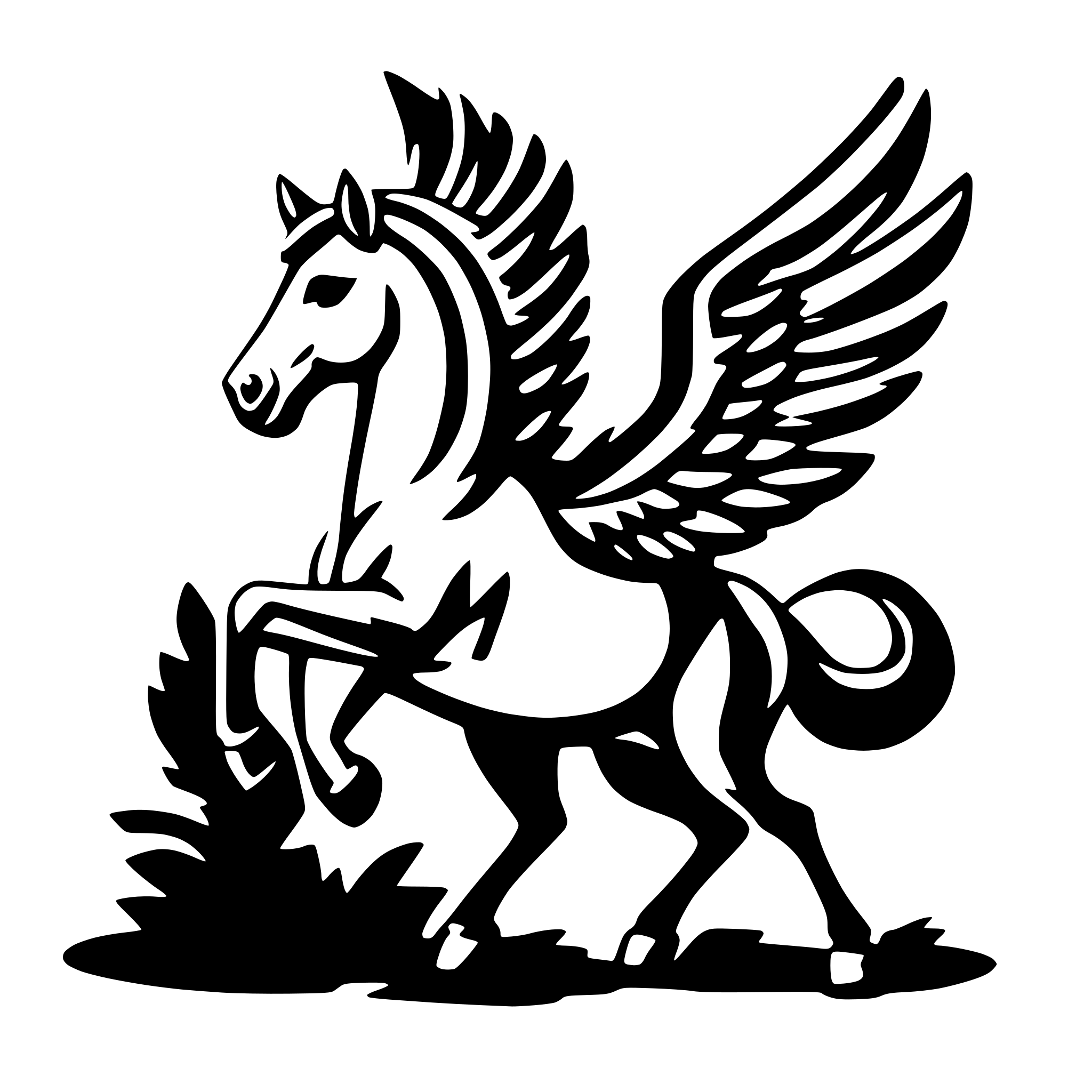 AI-generated SVG of 'pegasus'