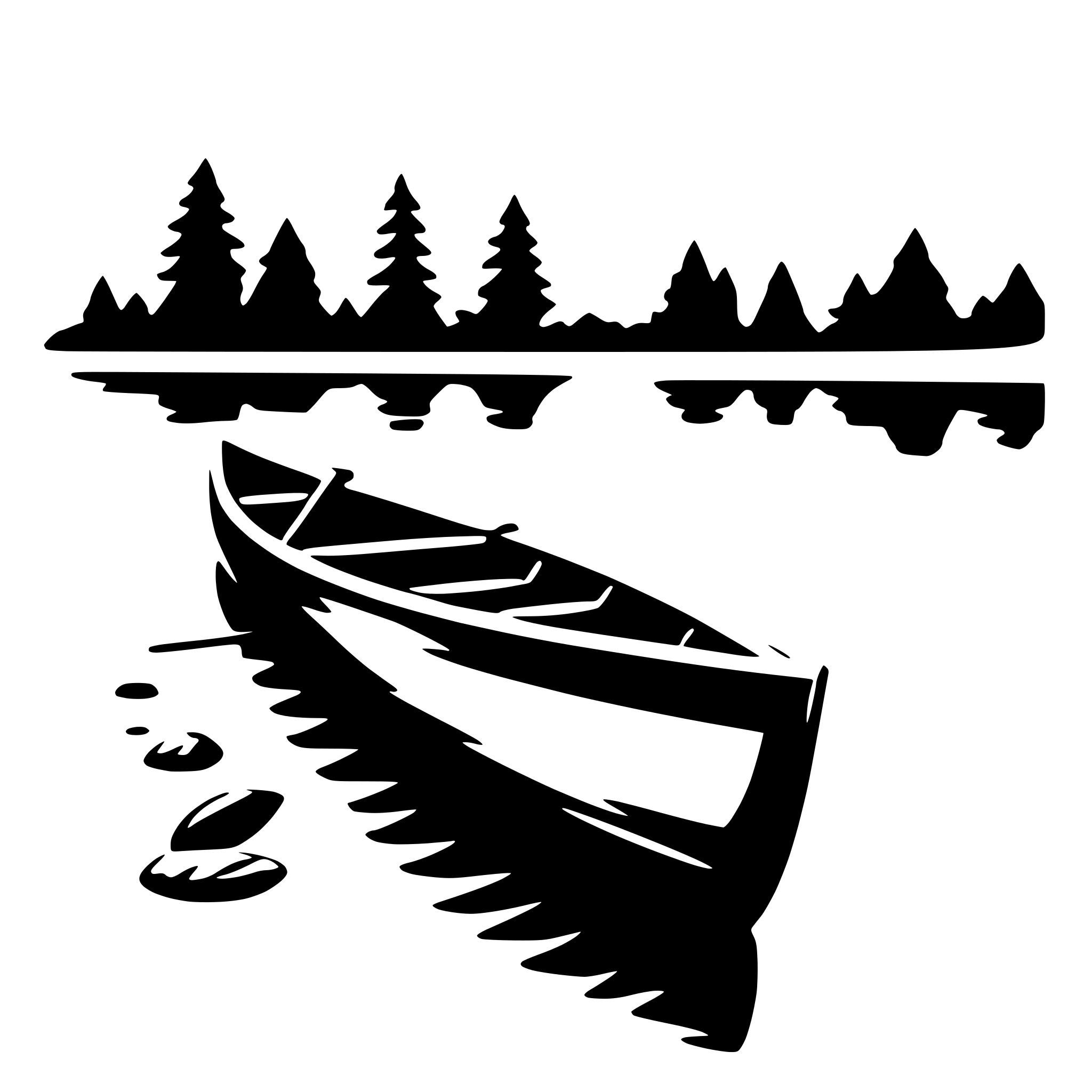 AI-generated SVG of a canoe