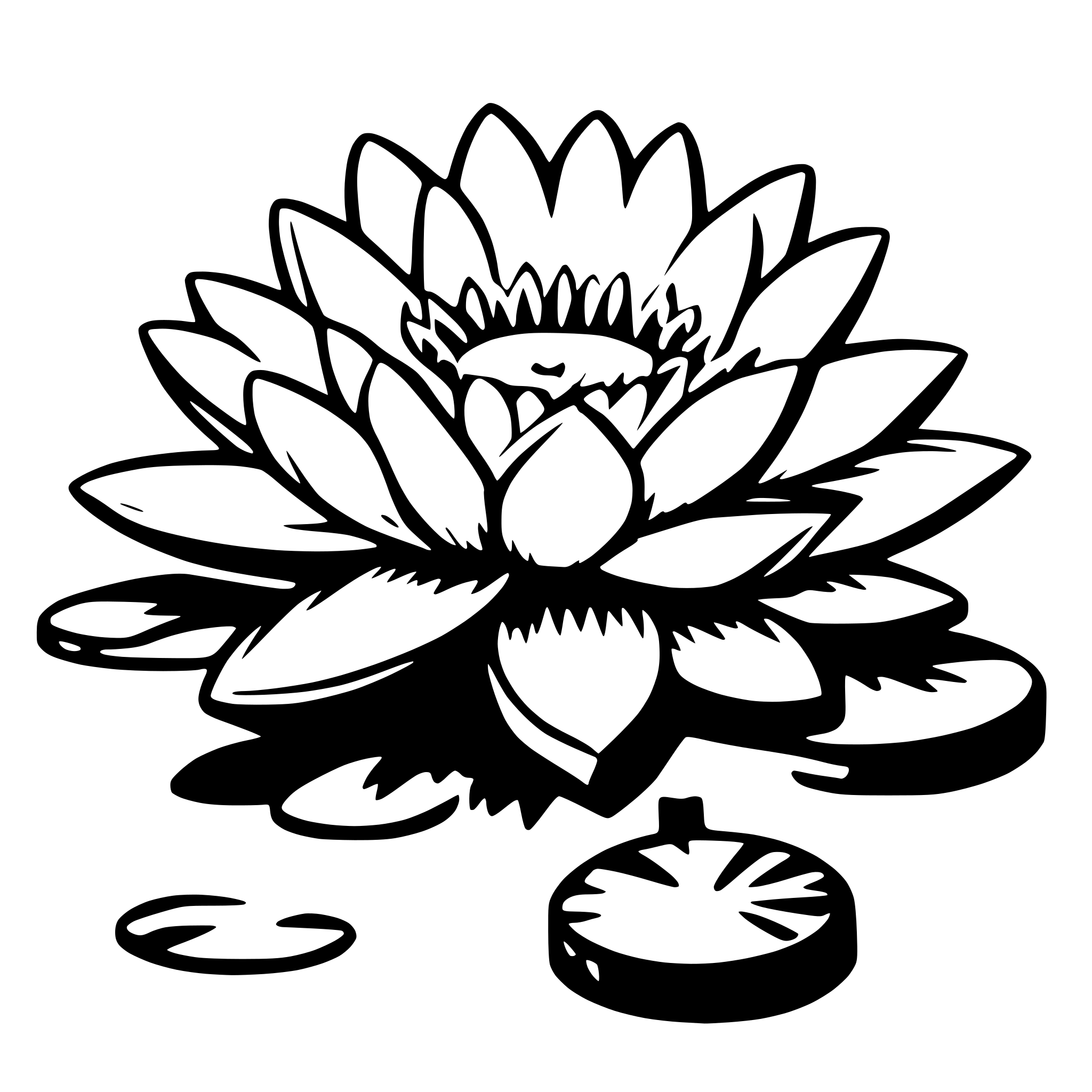 AI-generated SVG of a water lily