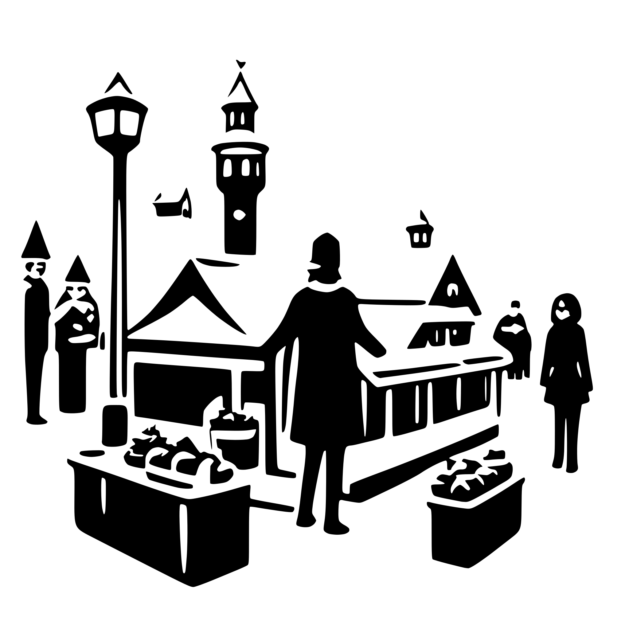 AI-generated SVG of 'christmas market,'