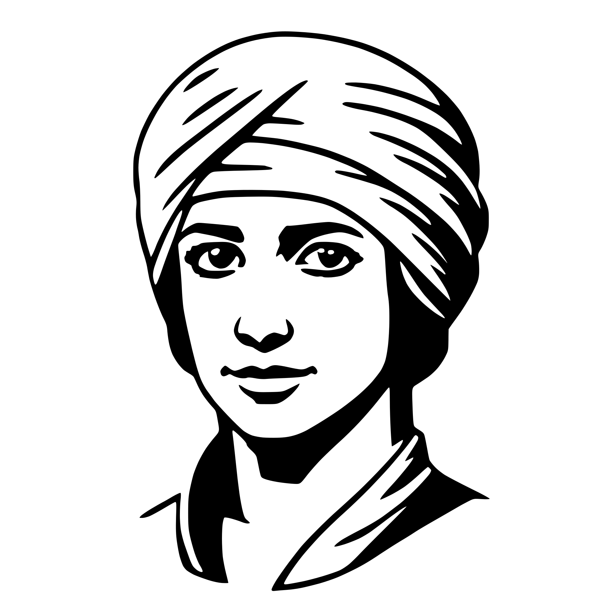 AI-generated SVG of 'turban'