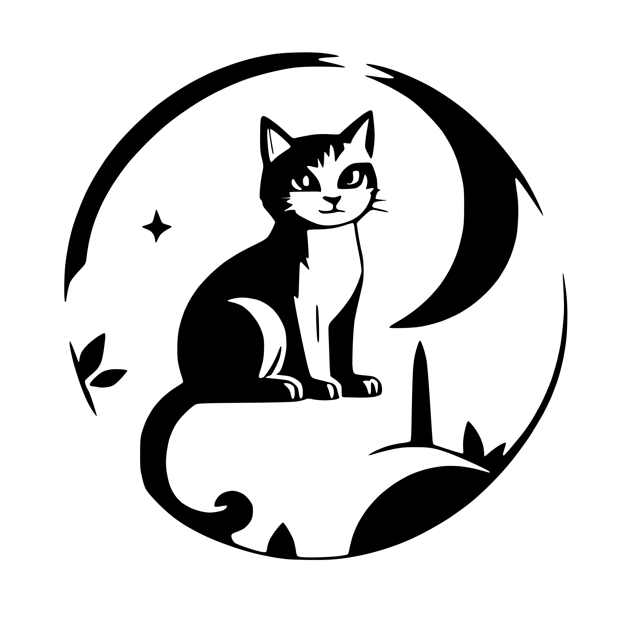 AI-generated SVG of 'cat perched on a moon'