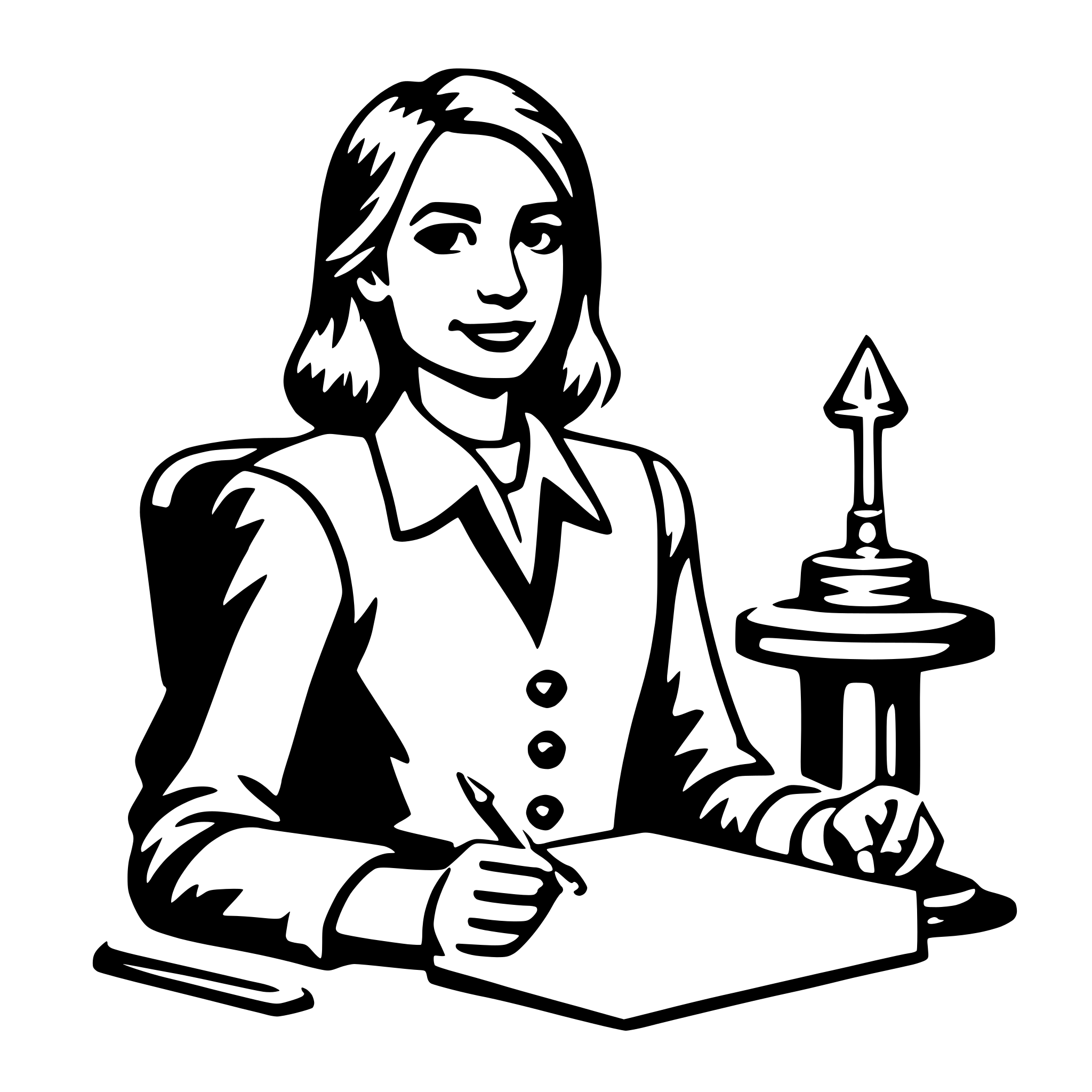 AI-generated SVG of a paralegal