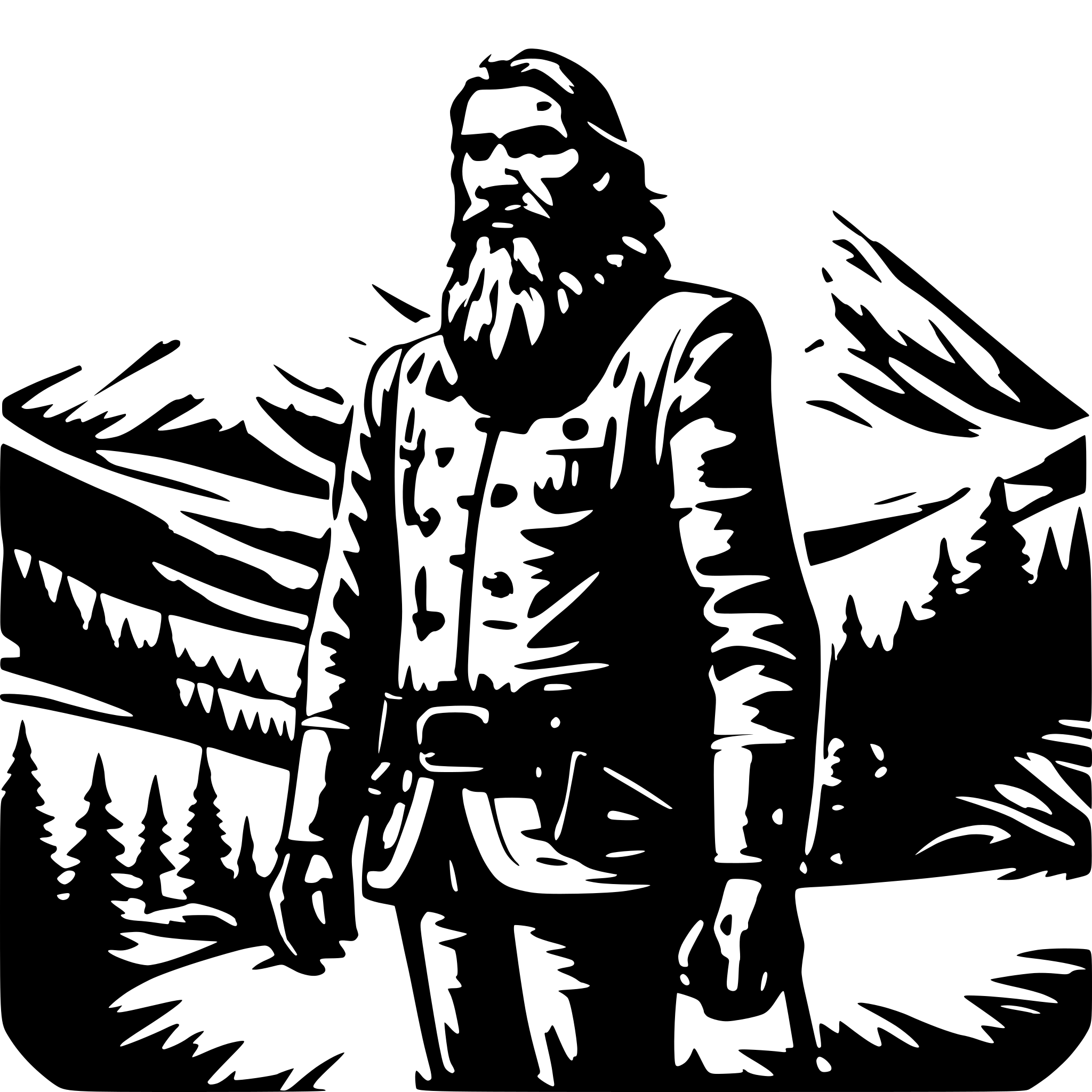 AI-generated SVG of 'themountainman Fiatal alkotó'