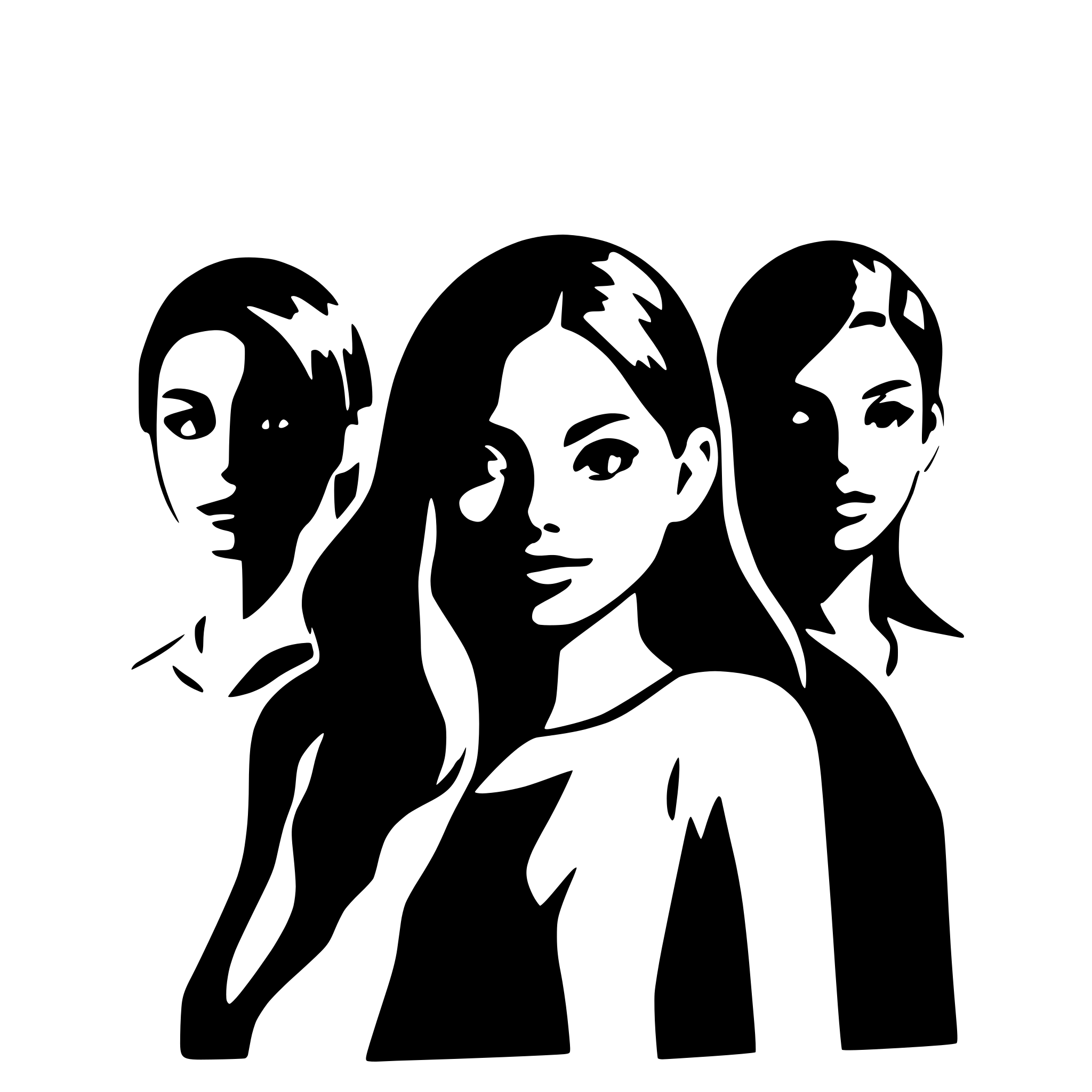 AI-generated SVG of a a group of young adults, with ideas and motivation