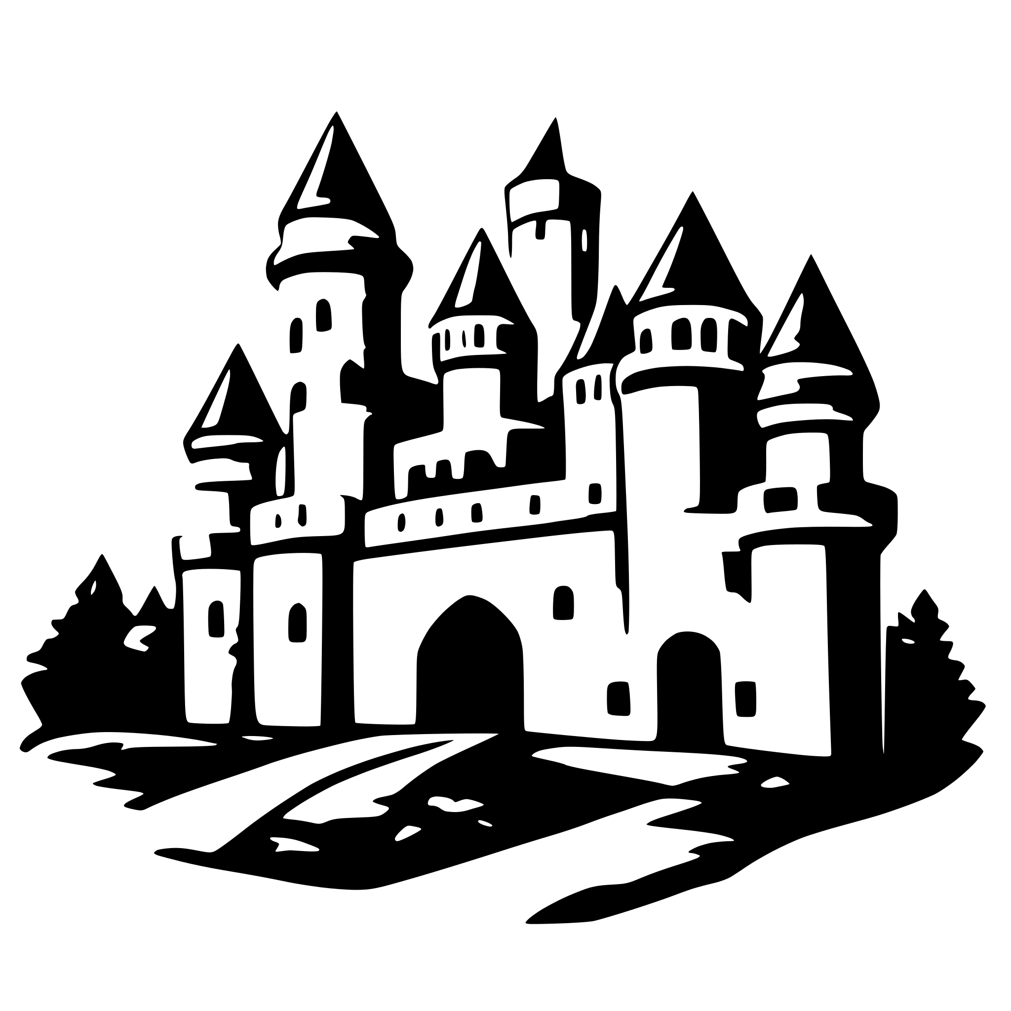 AI-generated SVG of a castle