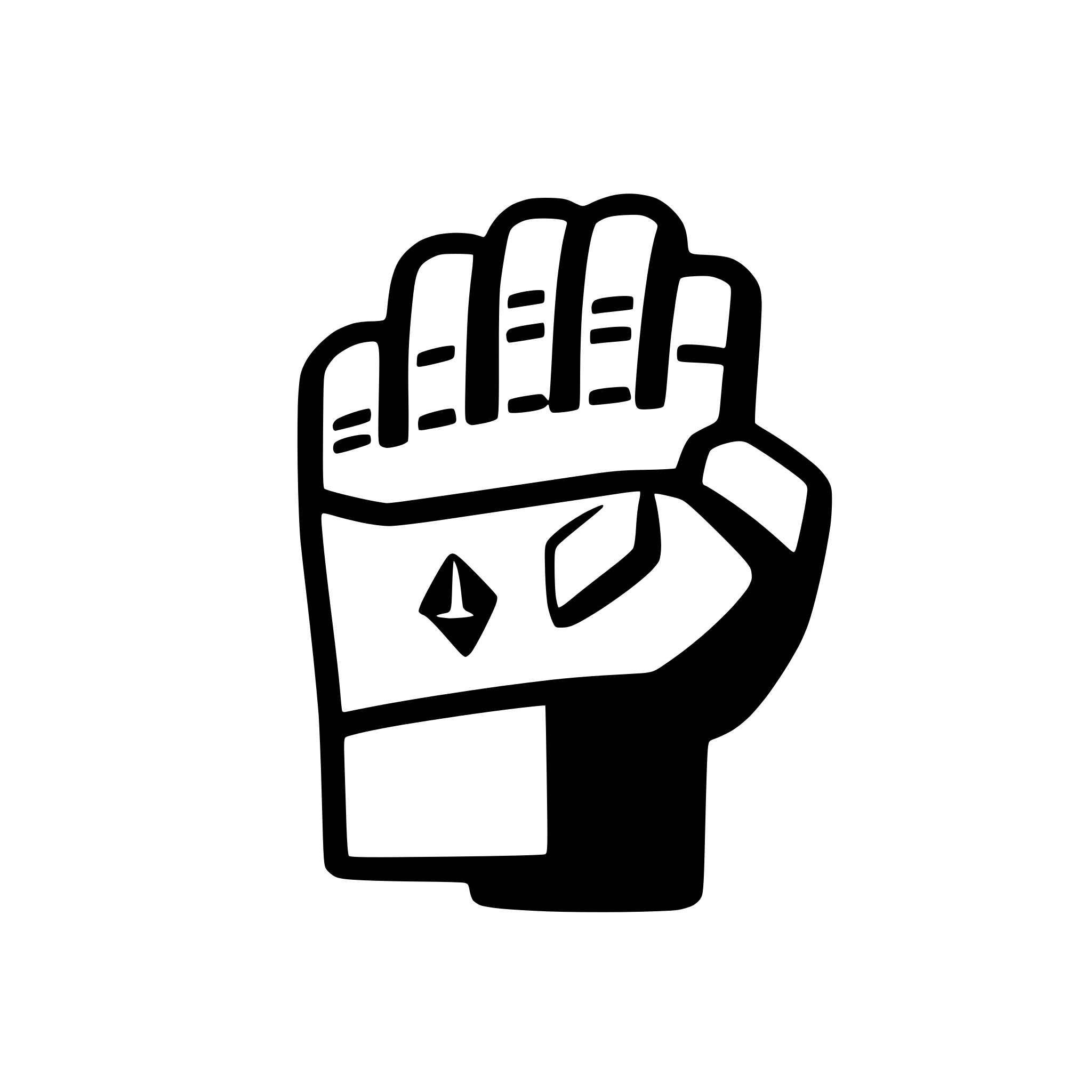 AI-generated SVG of 'robot fist icon'