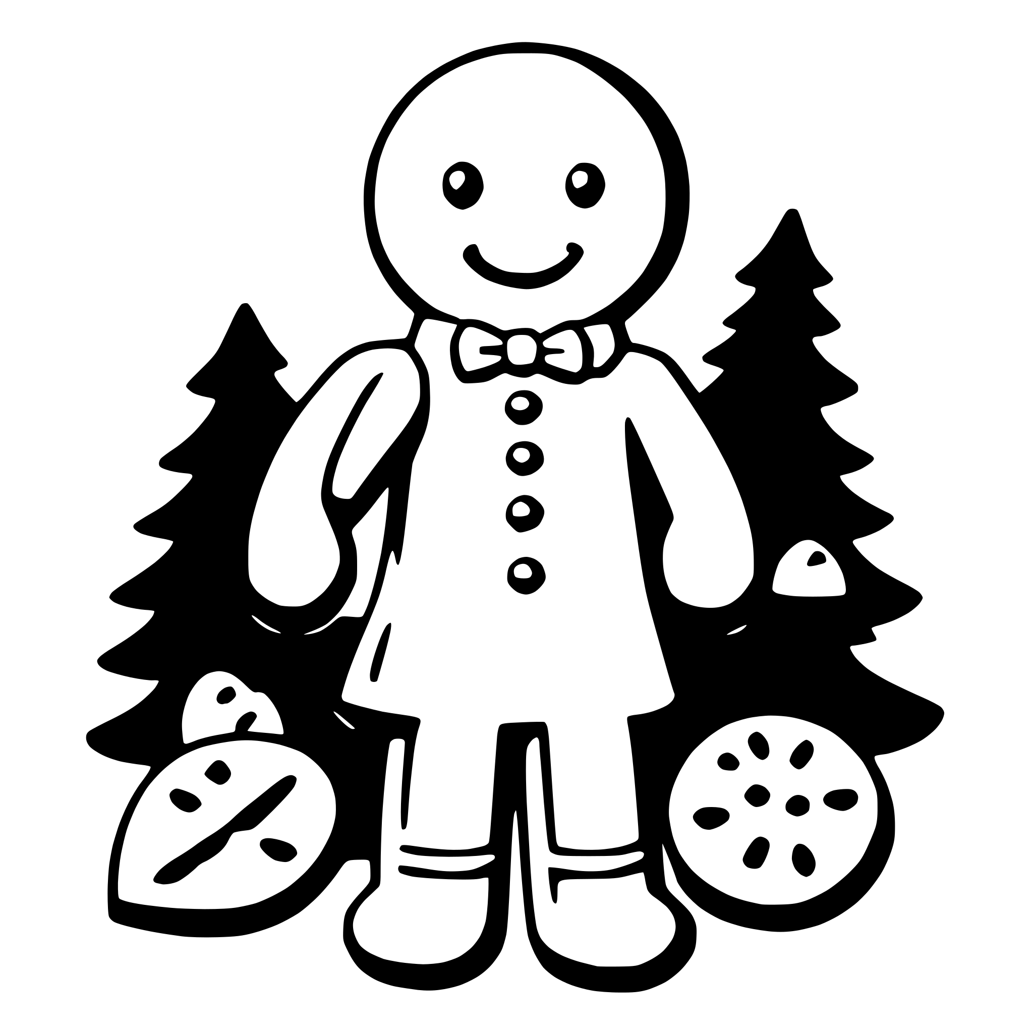 AI-generated SVG of 'gingerbread man'