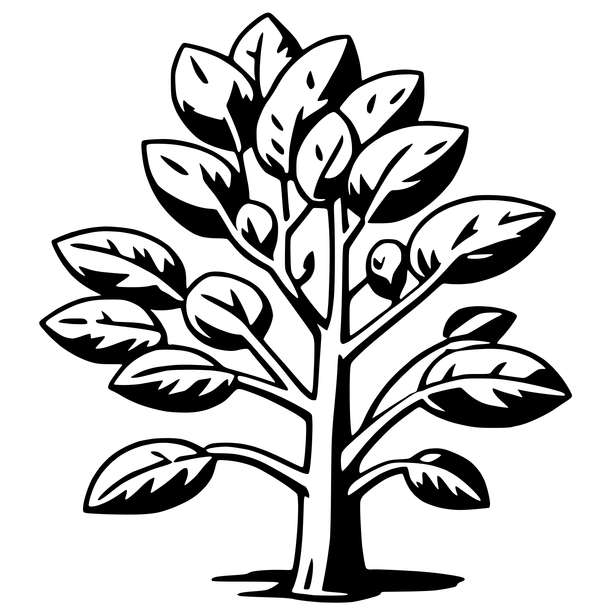 AI-generated SVG of a eucalyptus tree