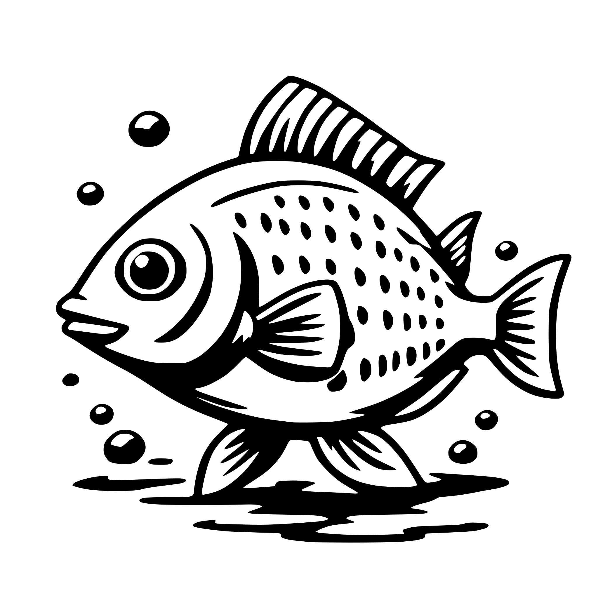AI-generated SVG of a fish