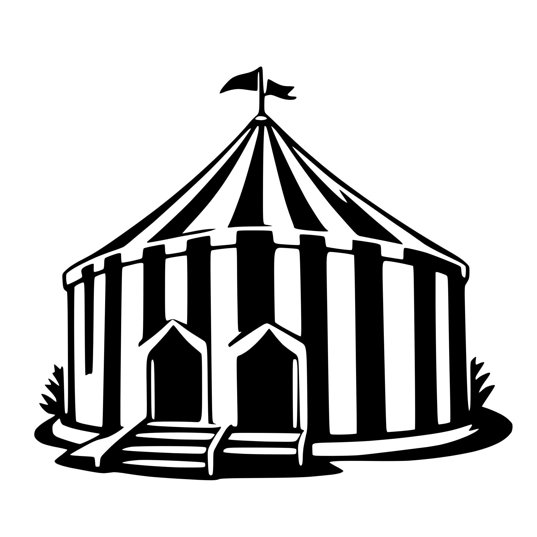 AI-generated SVG of a circus tent