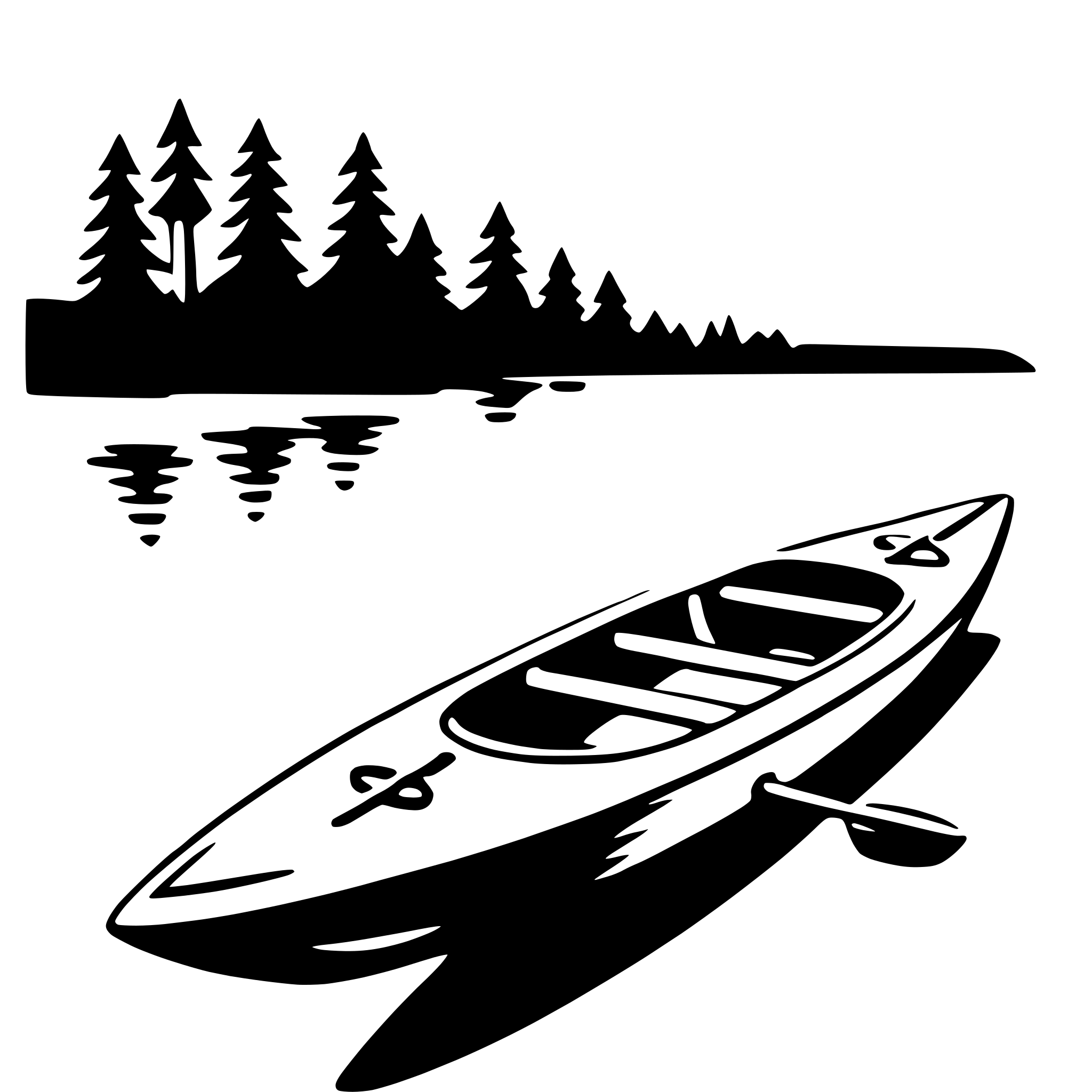 AI-generated SVG of 'kayak'