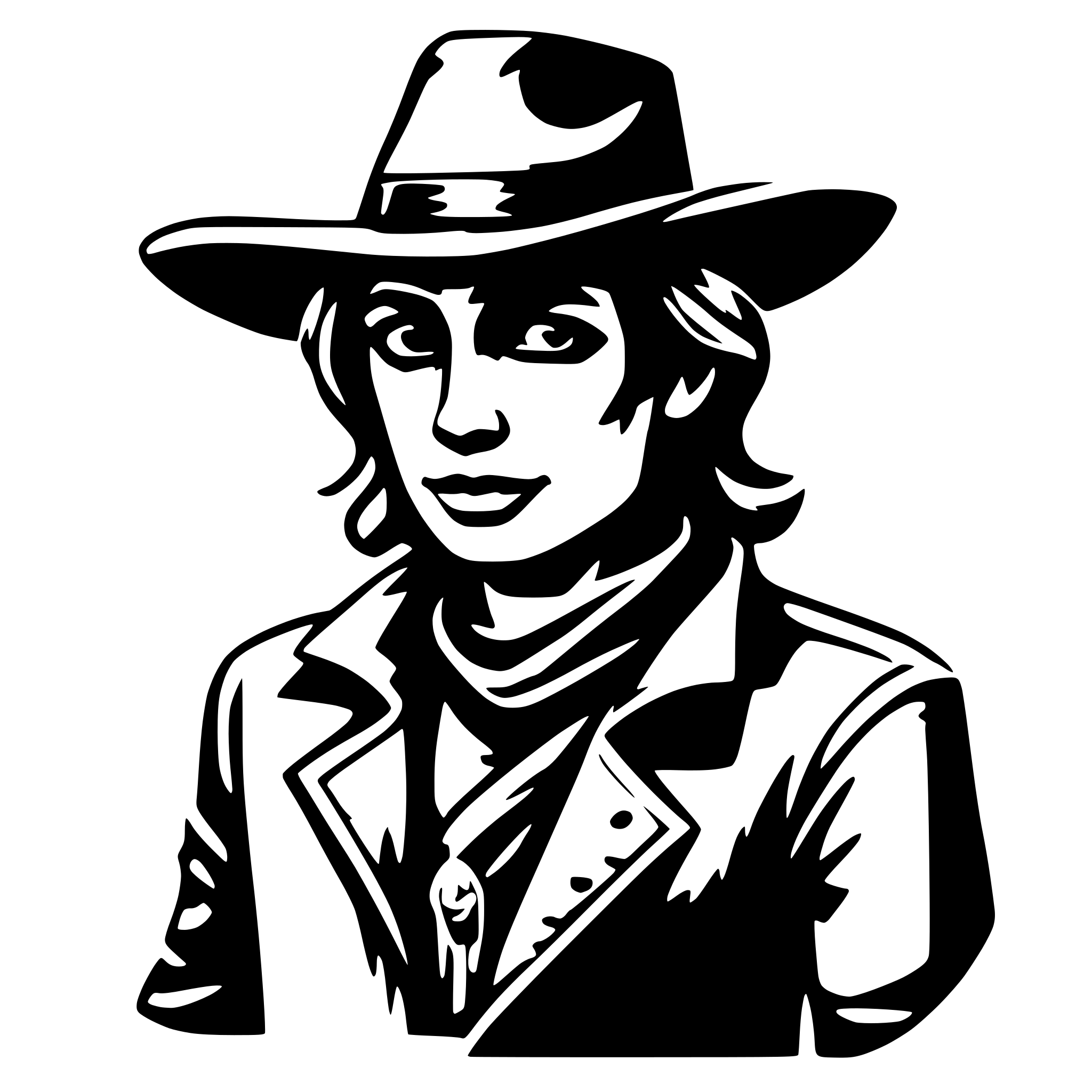 AI-generated SVG of 'cowboy'