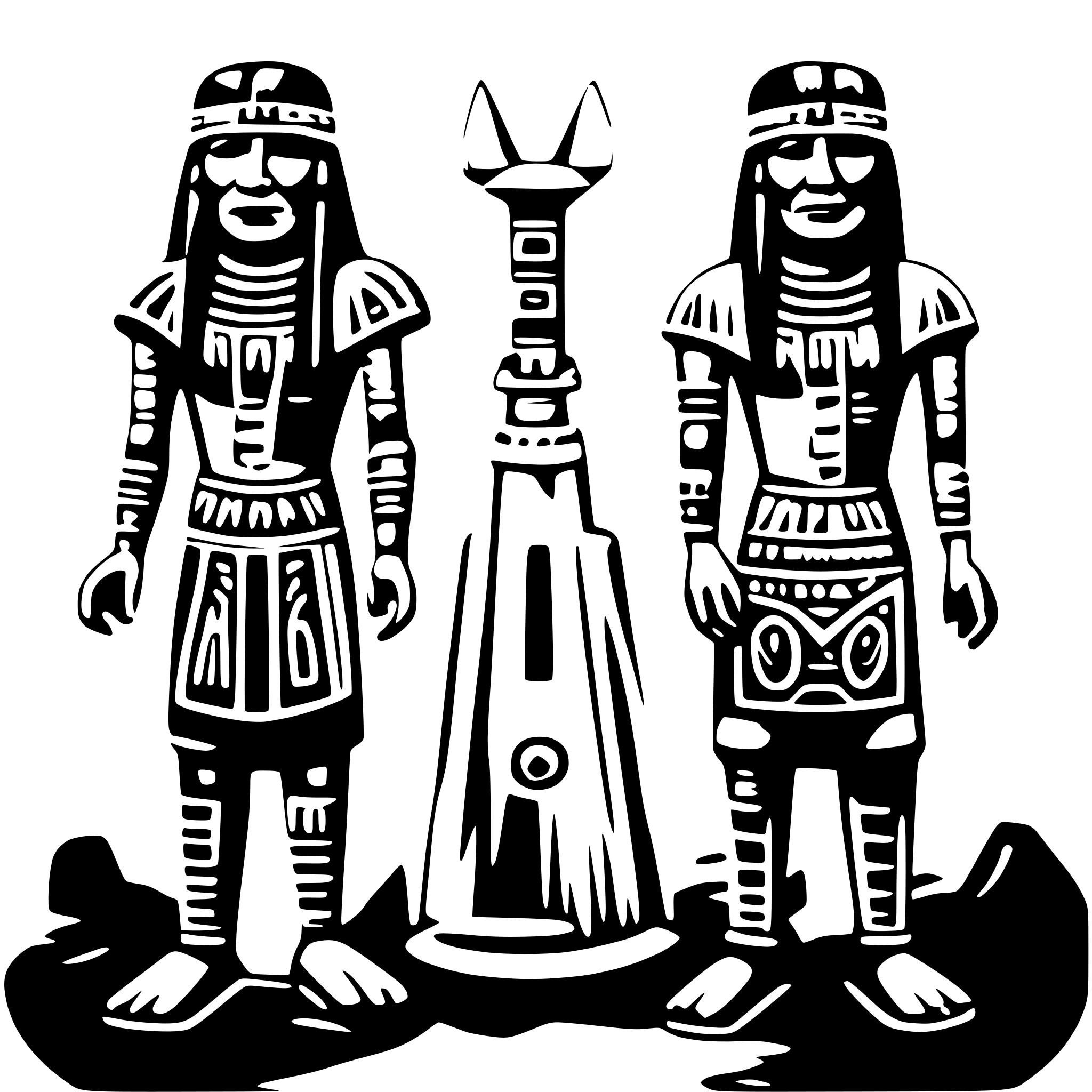 AI-generated SVG of a Tlingit CMOS transitors