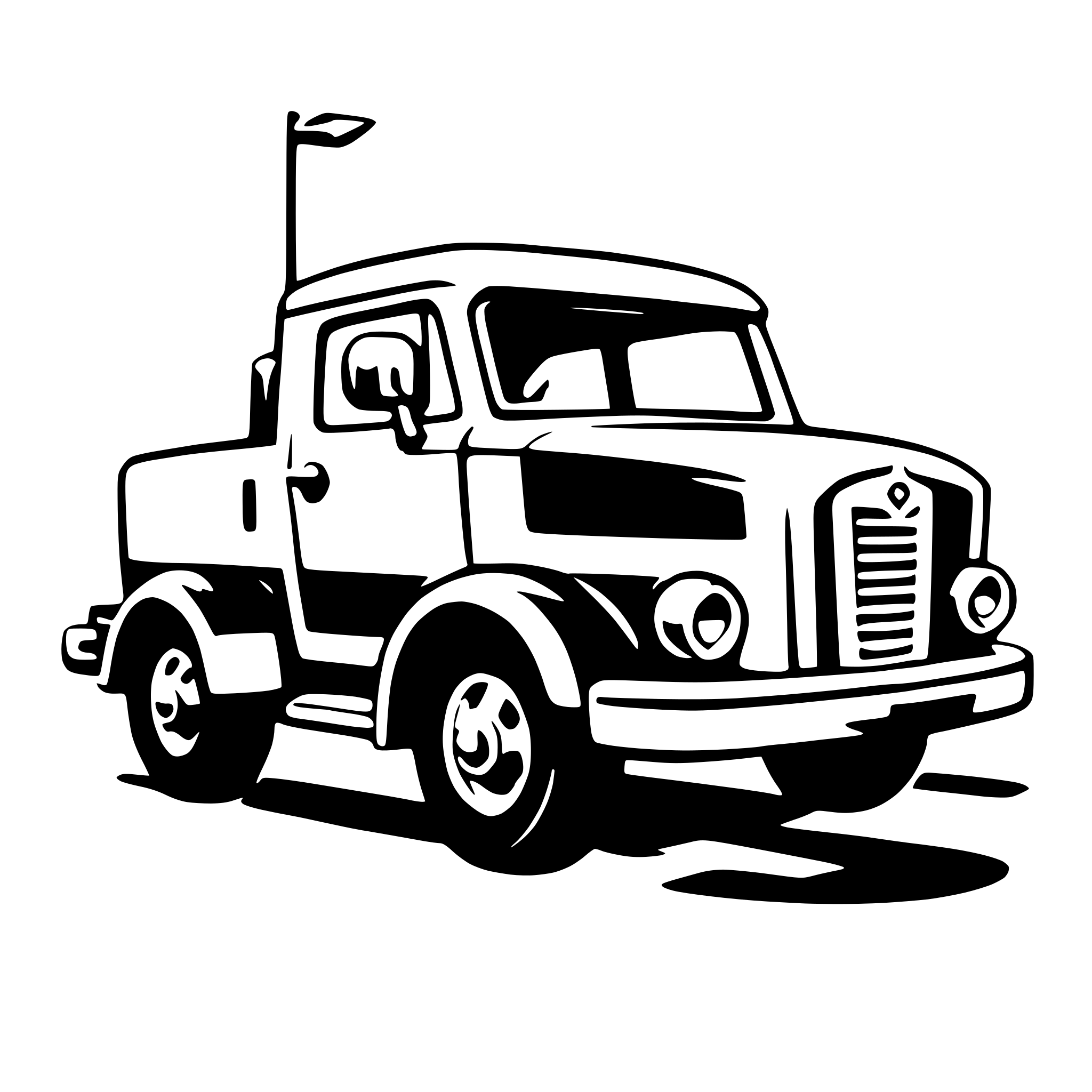 AI-generated SVG of a tow truck