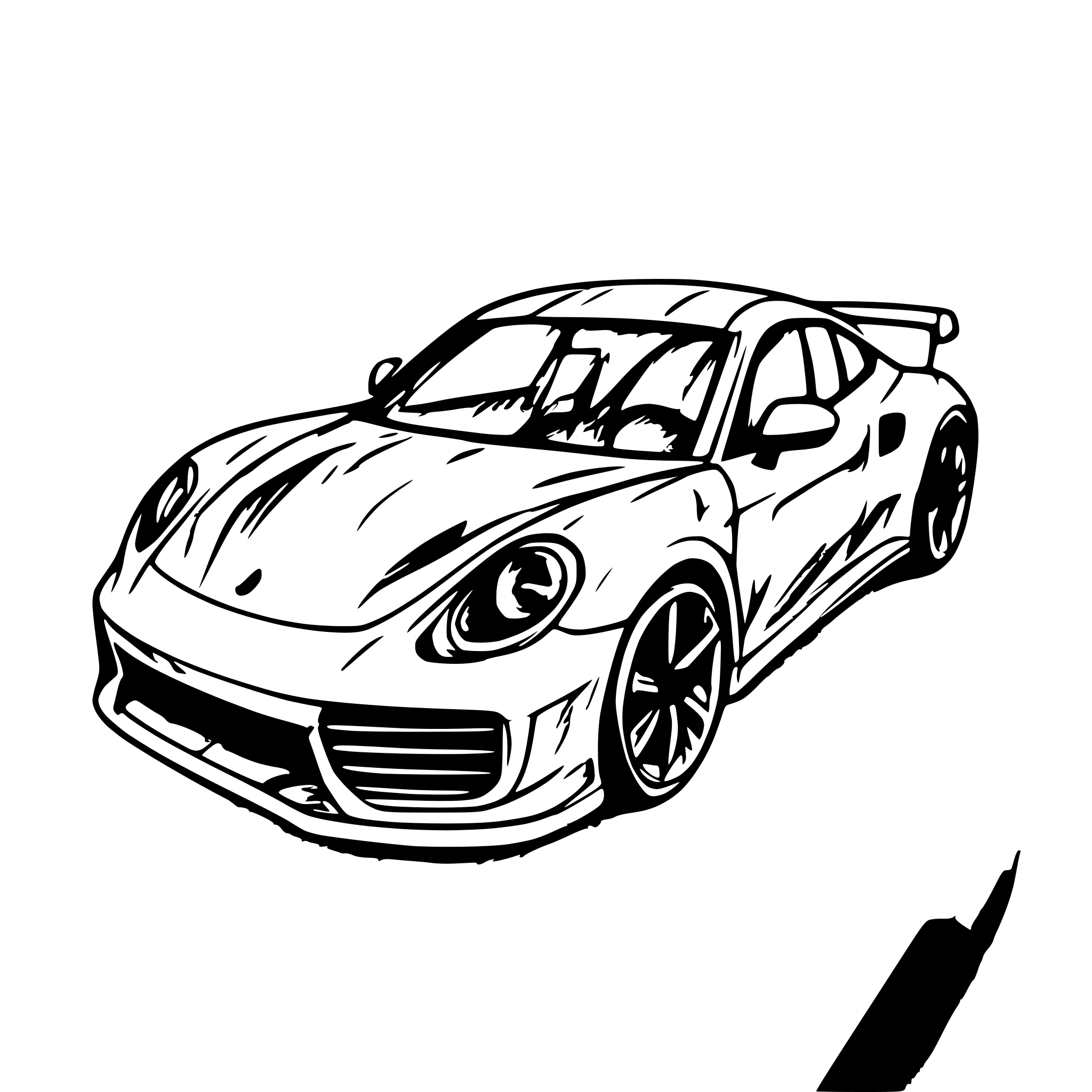 AI-generated SVG of a Porsche 992 turbo s