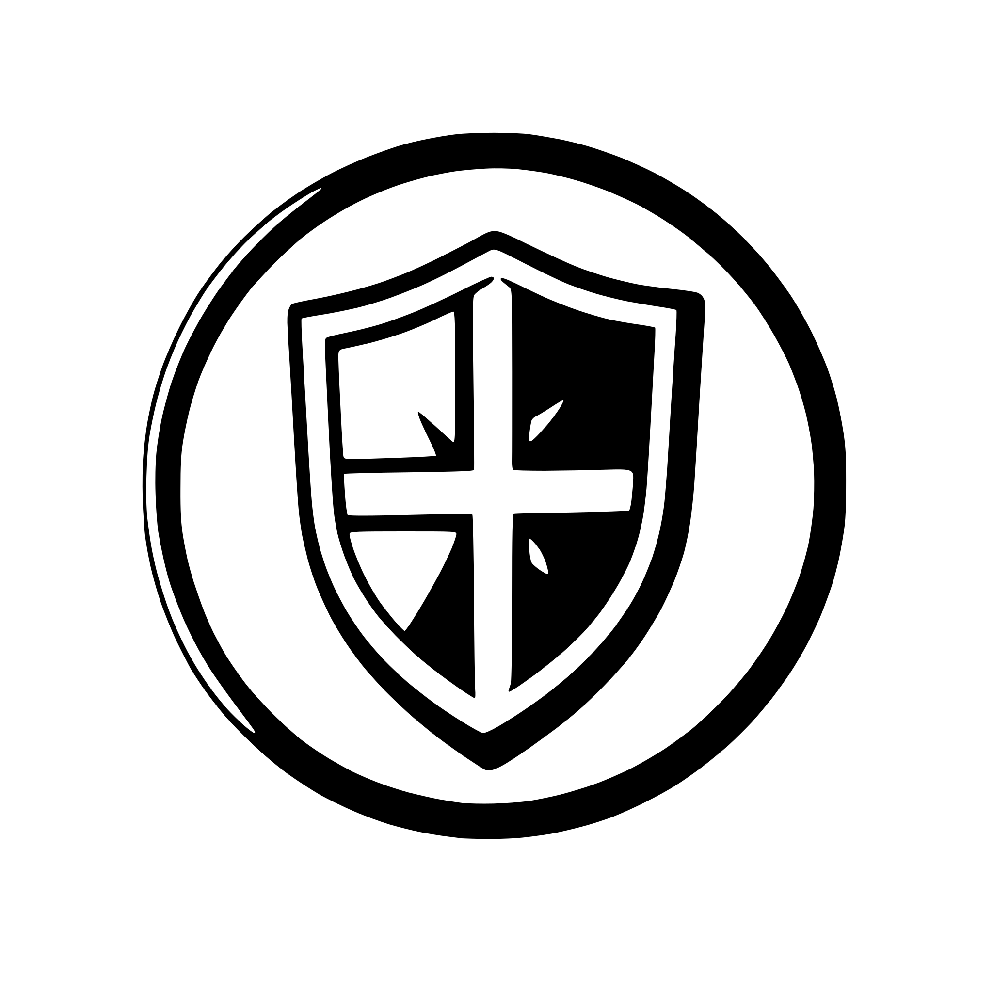 AI-generated SVG of a geometric shield with cross pattern