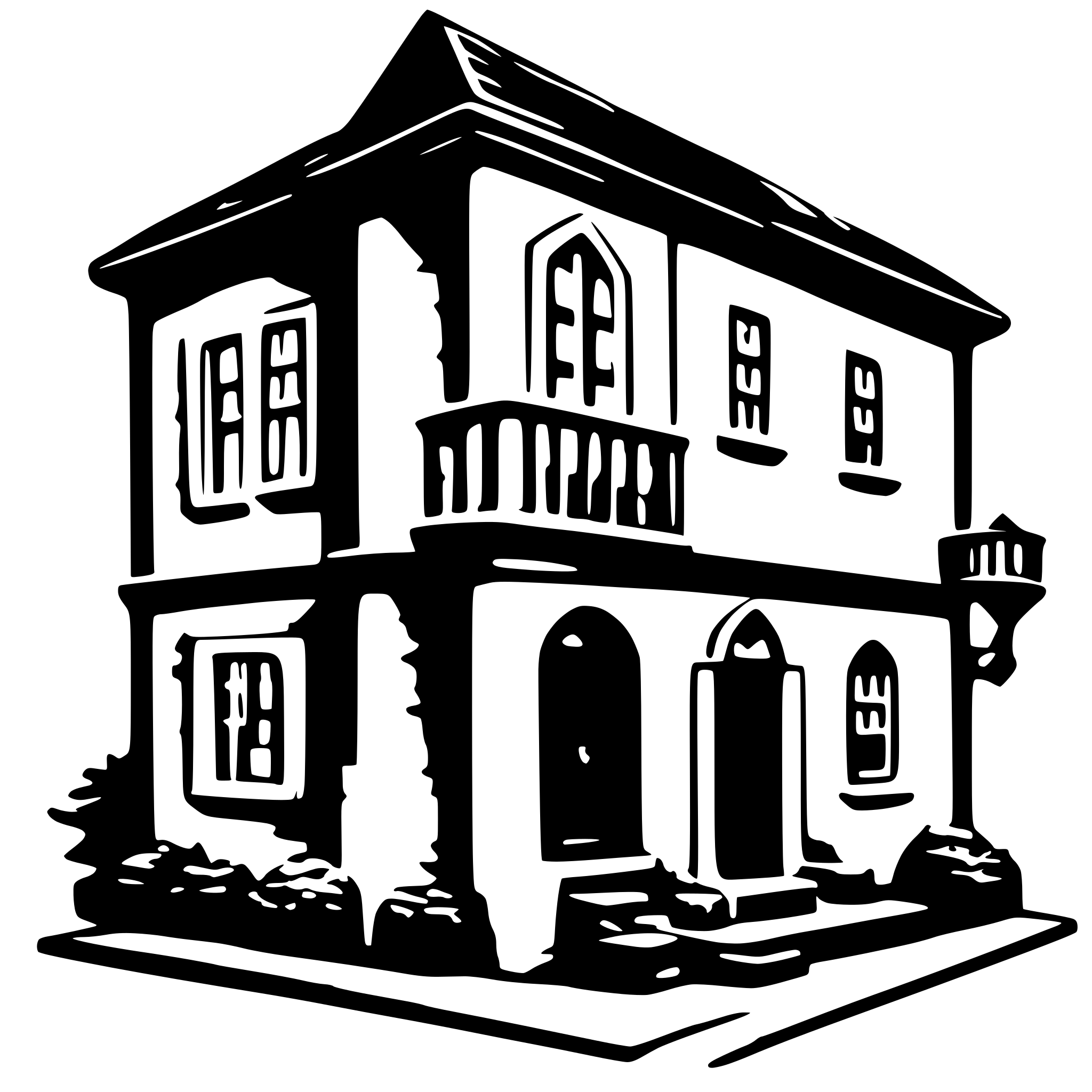 AI-generated SVG of 'medieval rowhouse'