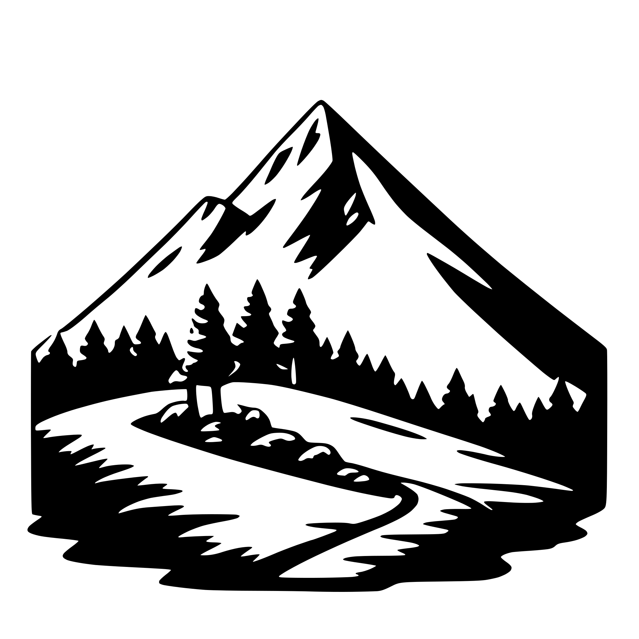 AI-generated SVG of a mountain summit