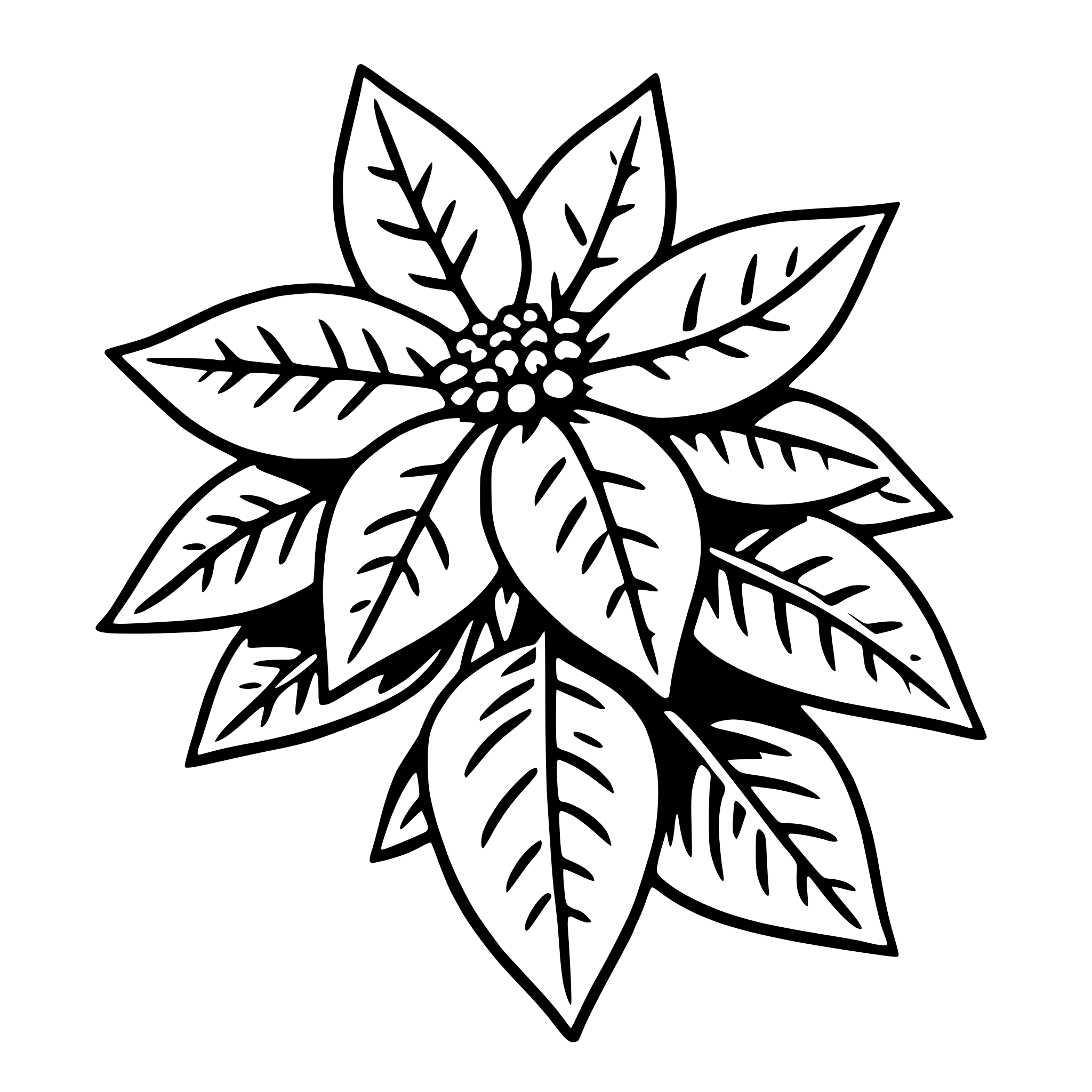 AI-generated SVG of a poinsettia
