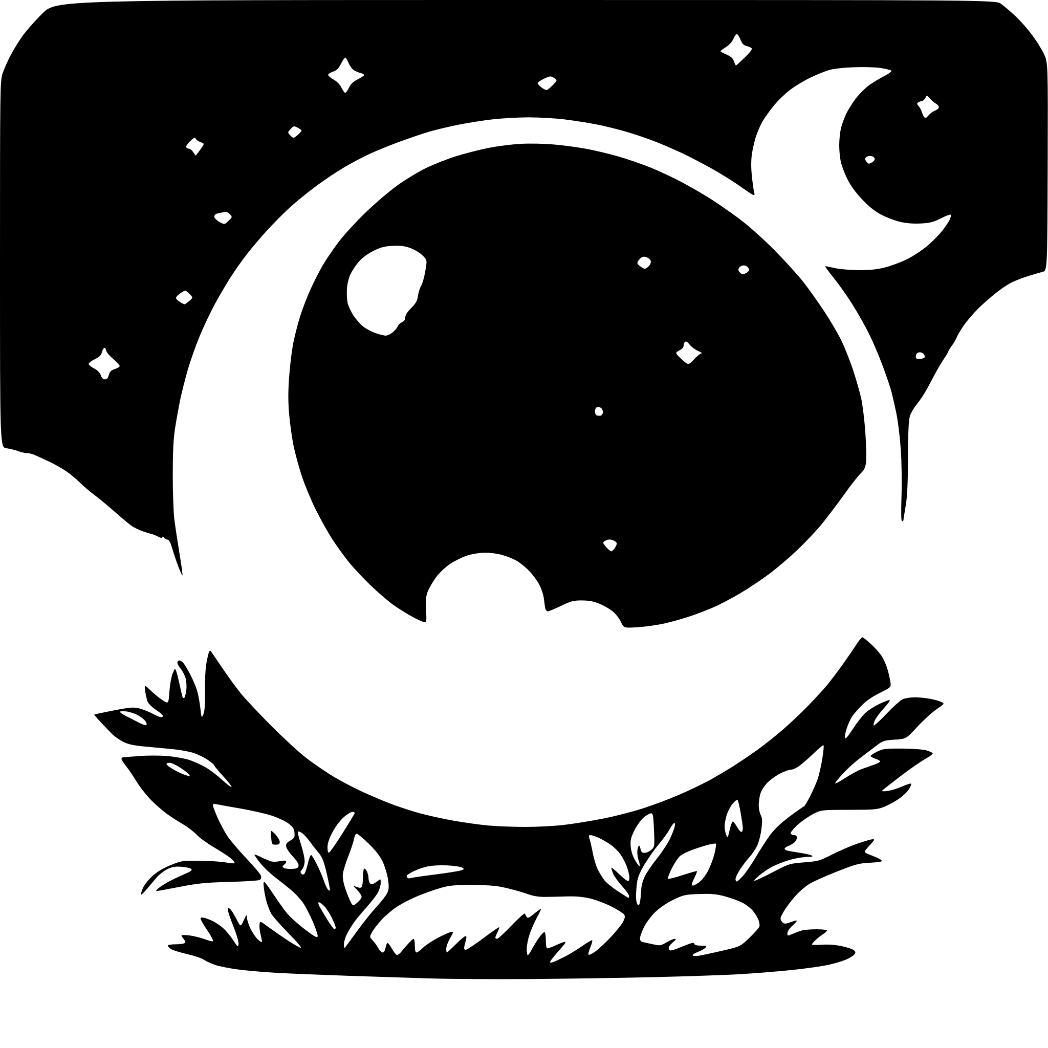 AI-generated SVG of a romantic moon