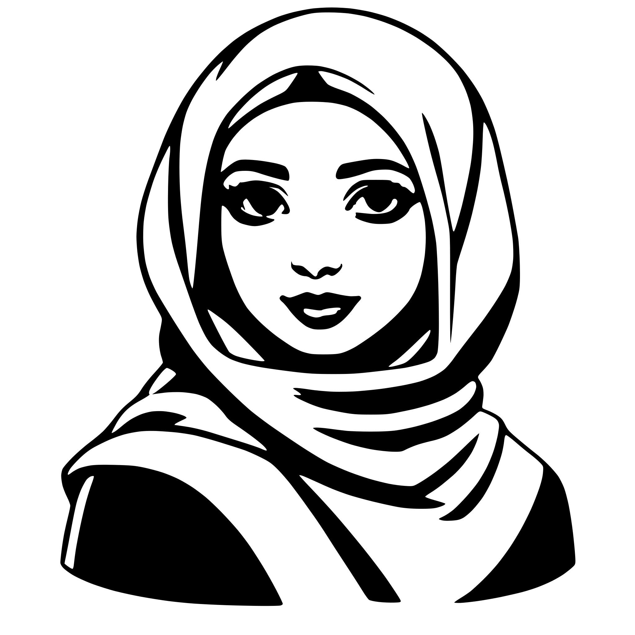 AI-generated SVG of a hijab