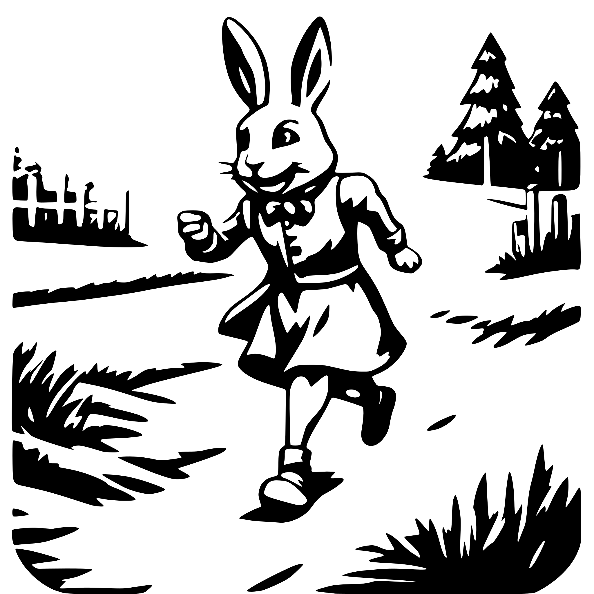 AI-generated SVG of 'roger rabit runing from jesscia'