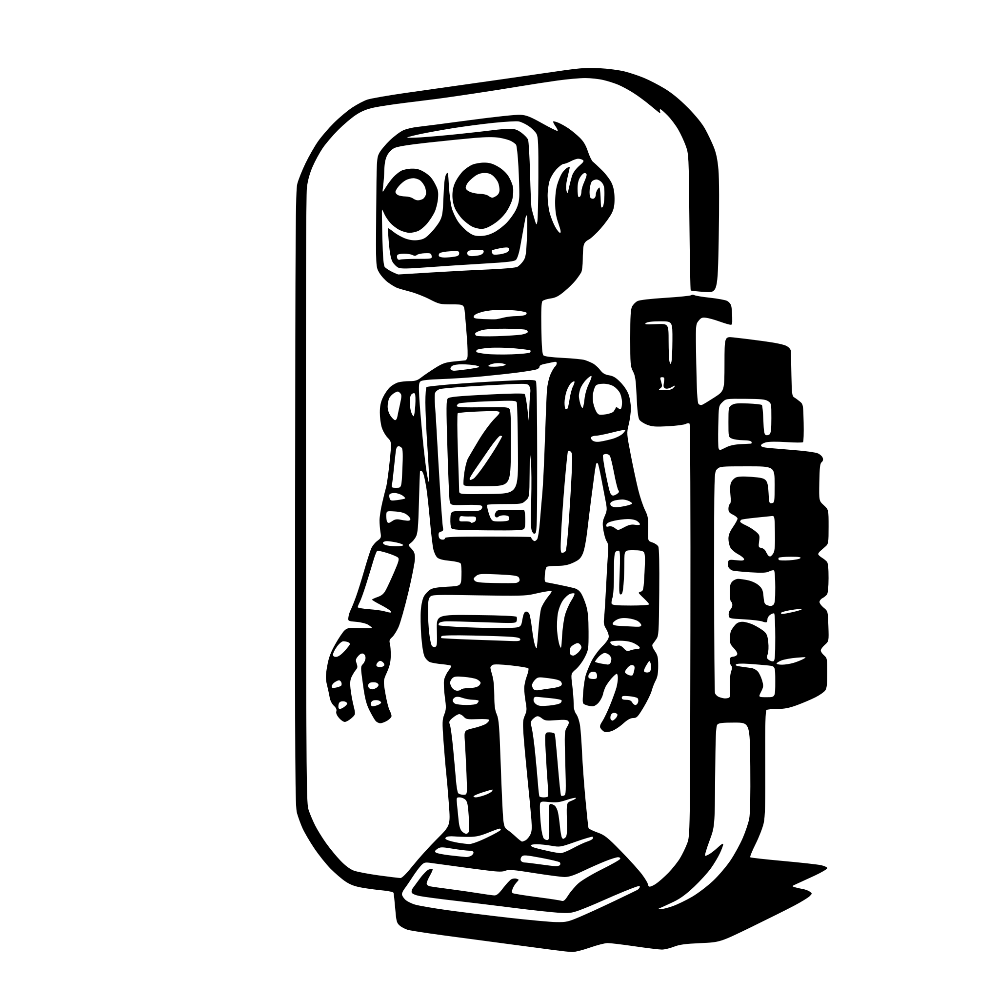 AI-generated SVG of 'mobile phone like a robot'