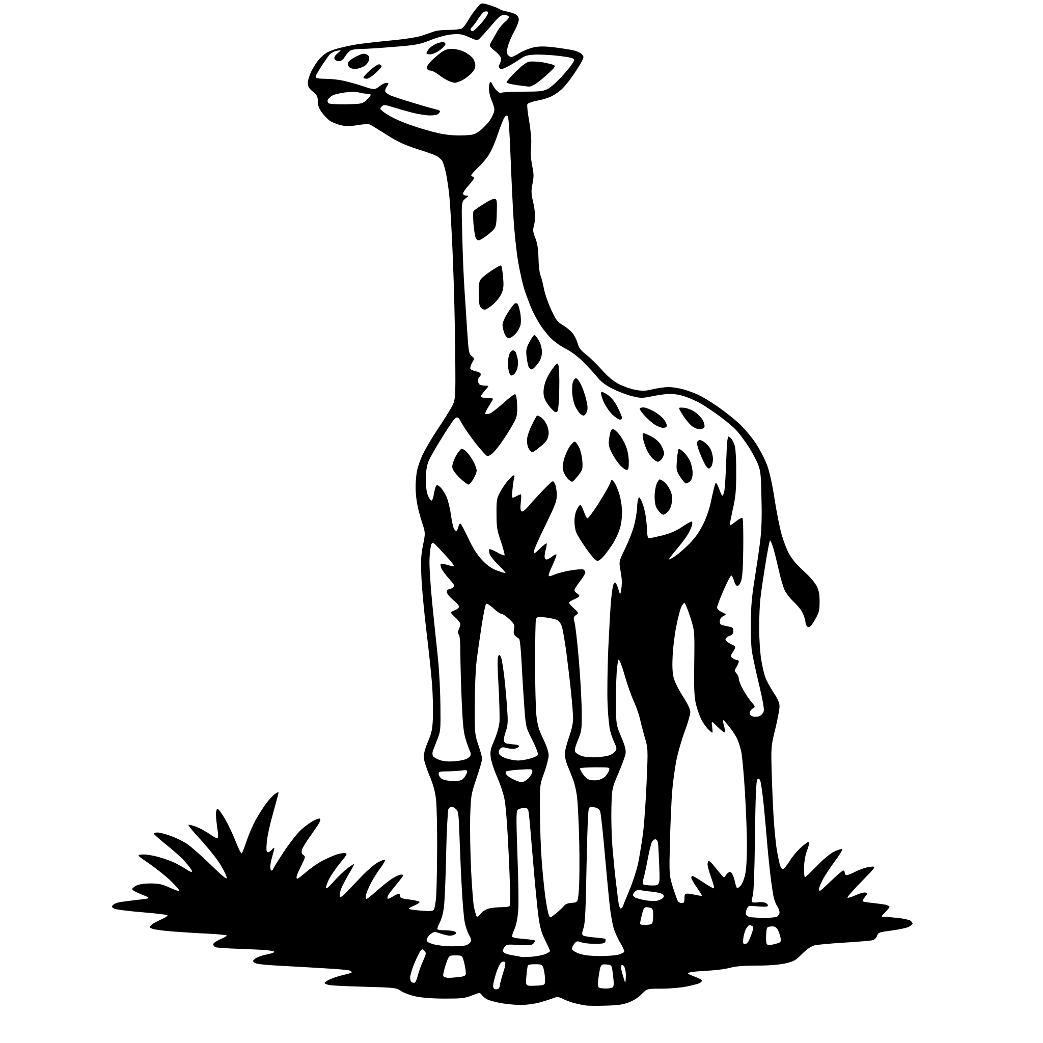 AI-generated SVG of 'giraffe'