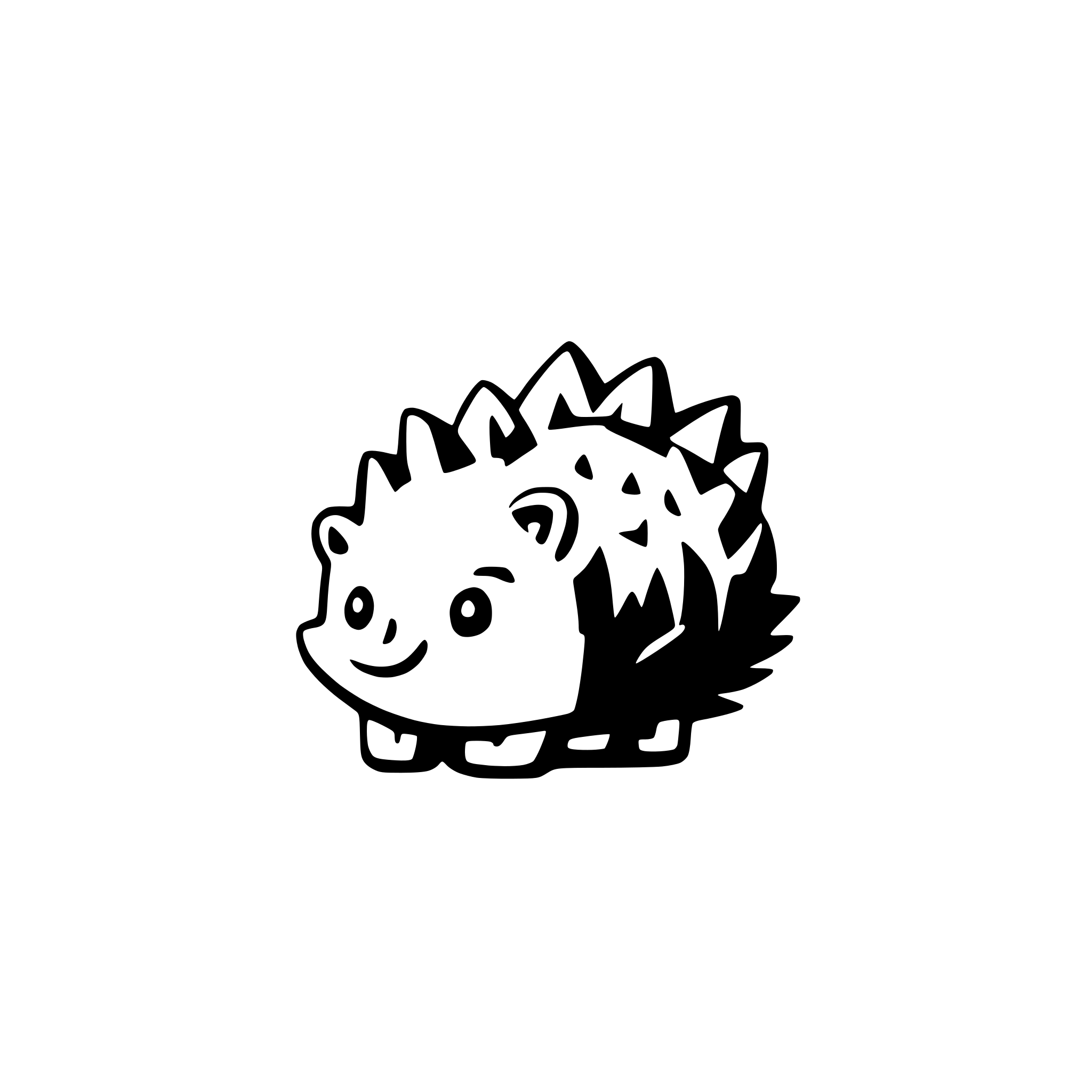 AI-generated SVG of a hedgehog cute animal