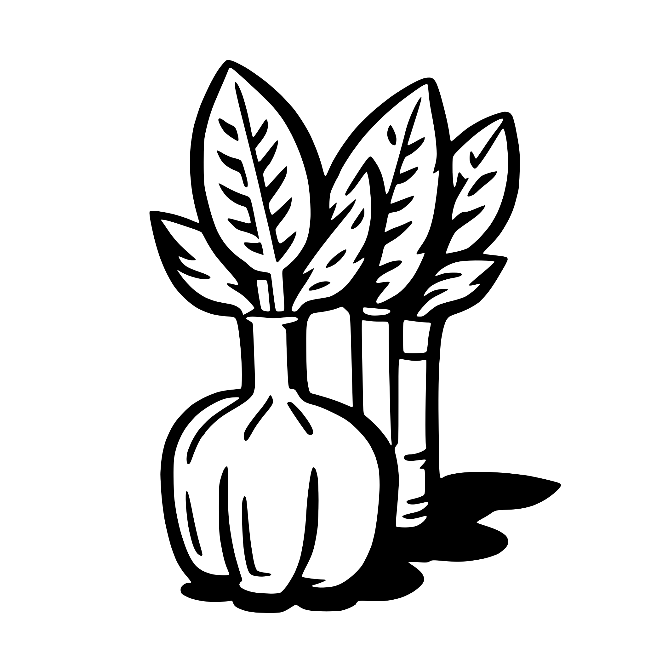 AI-generated SVG of a leek