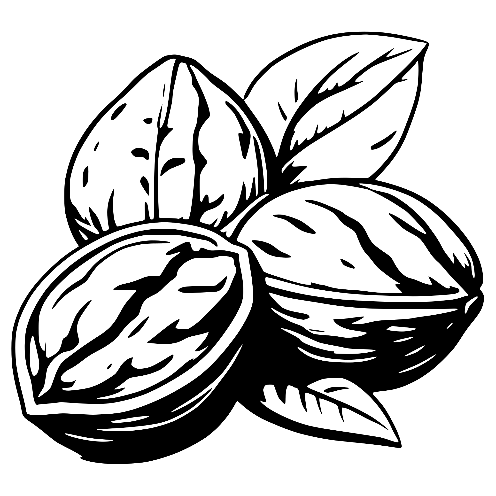 AI-generated SVG of a walnut