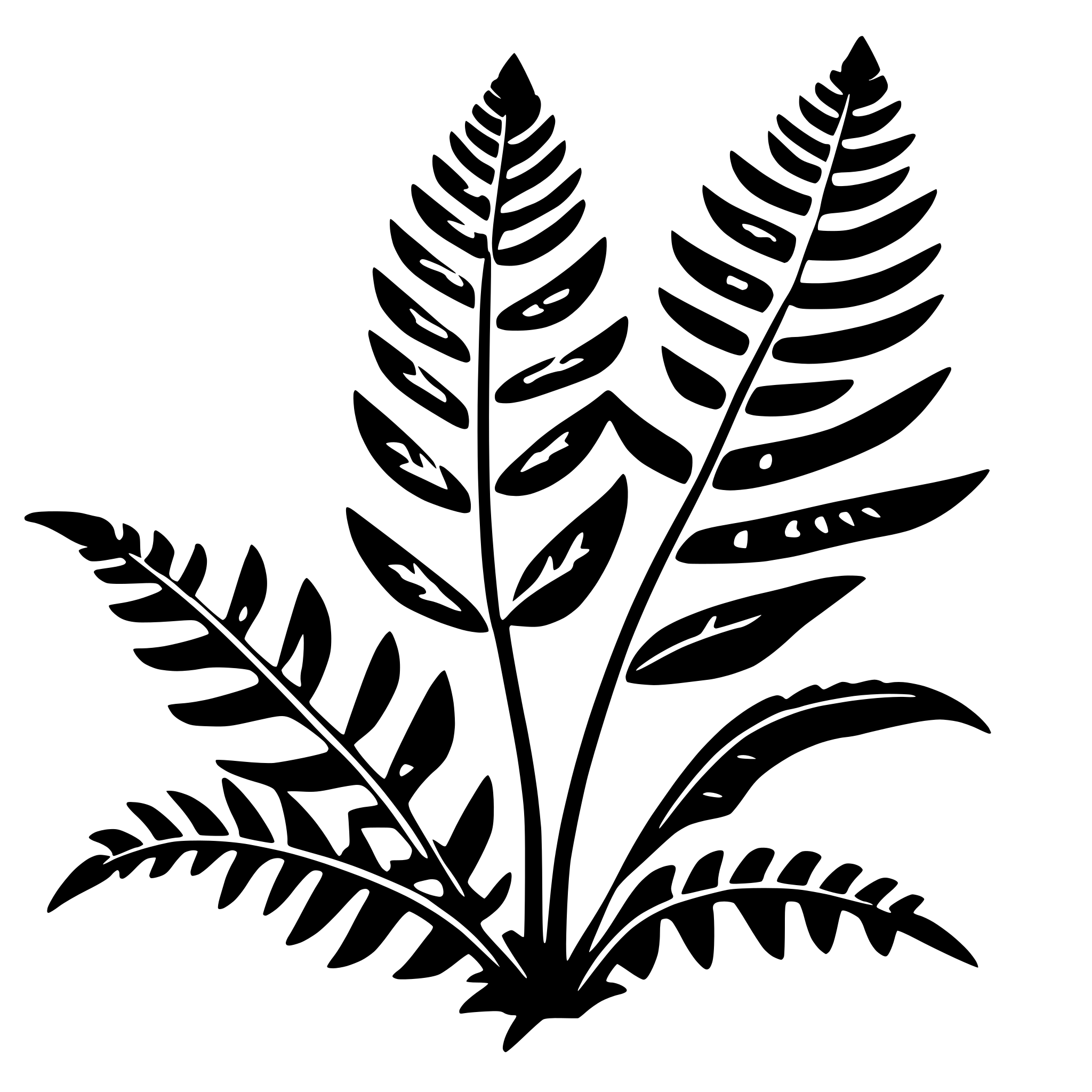 AI-generated SVG of 'A fern'