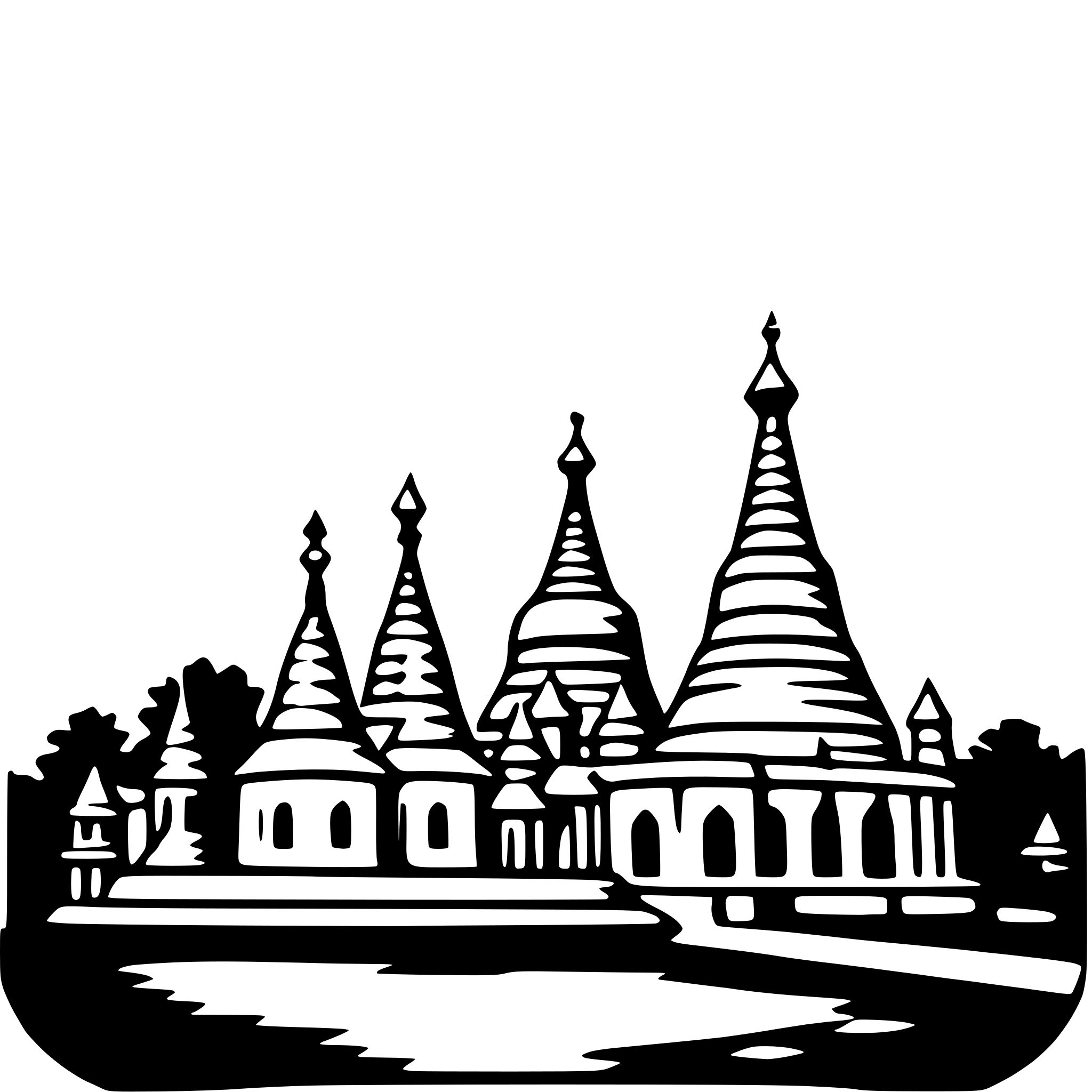 AI-generated SVG of 'shwedagon pagoda'