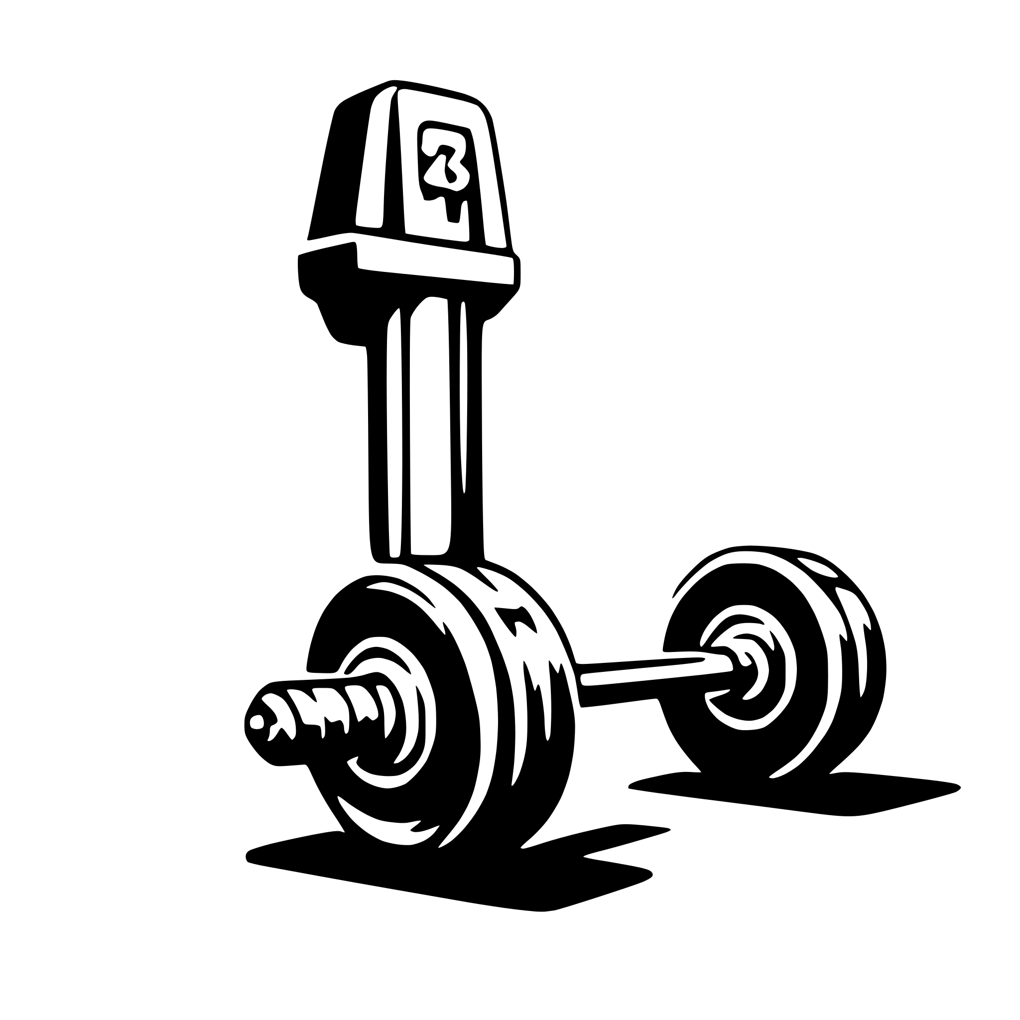 AI-generated SVG of a barbell