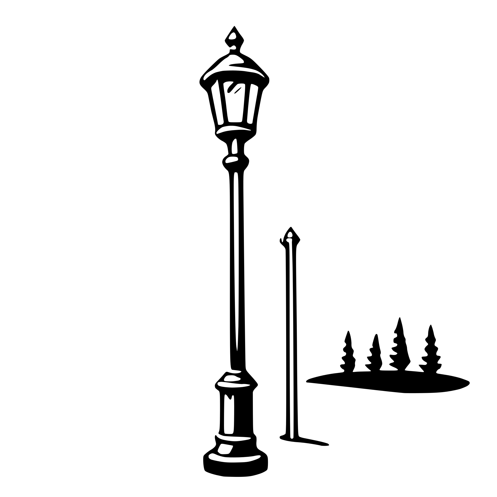 AI-generated SVG of a lamppost