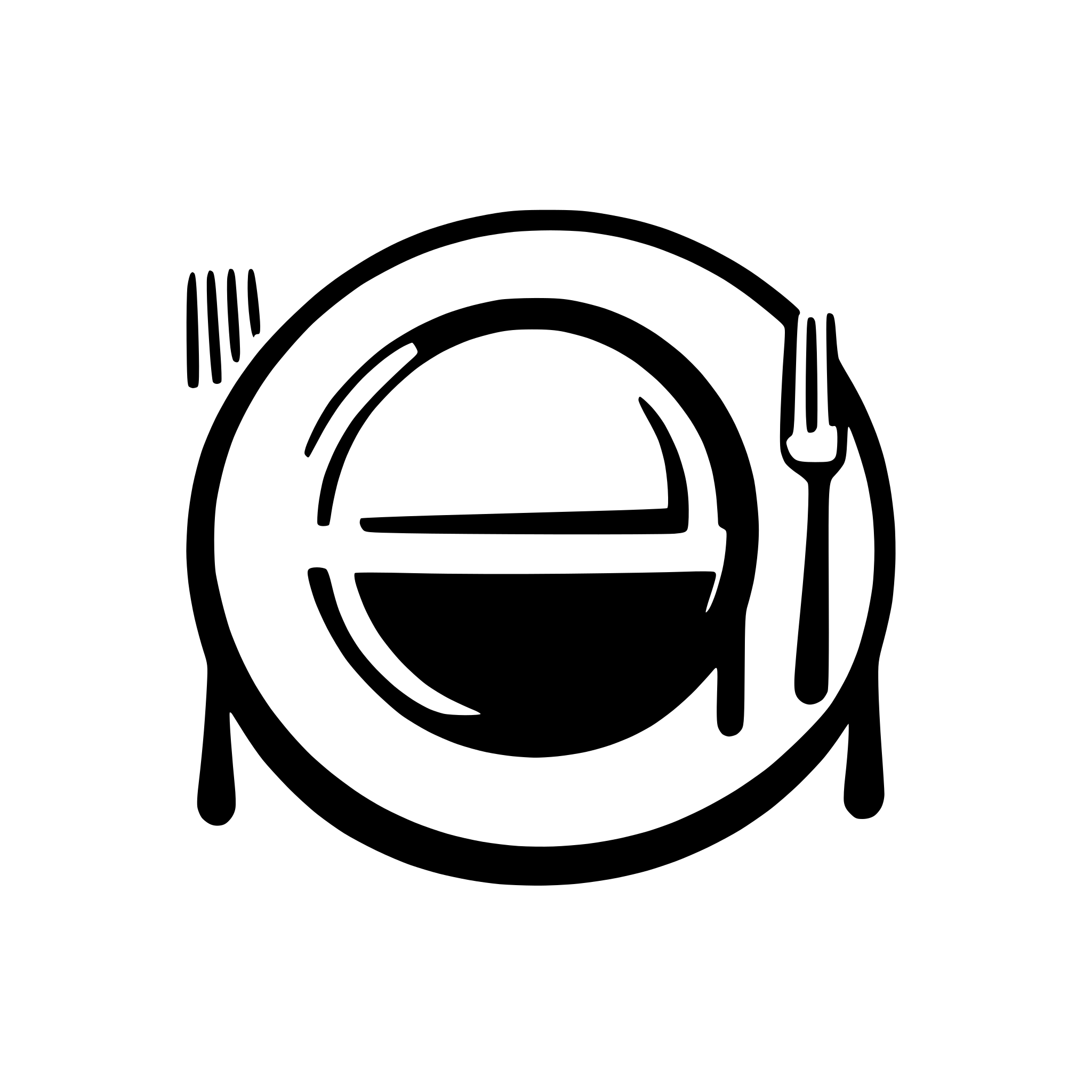 AI-generated SVG of a icon with dinner plate in indigo