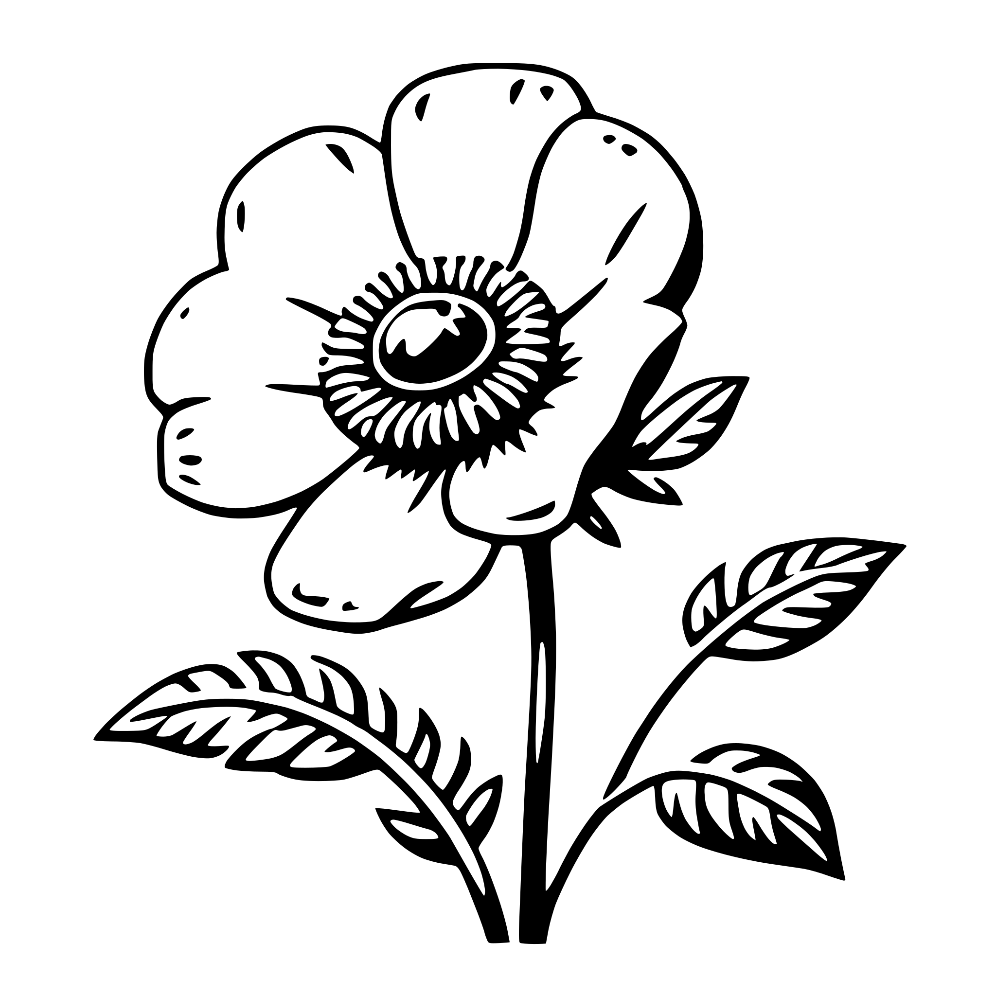 AI-generated SVG of 'anemone'